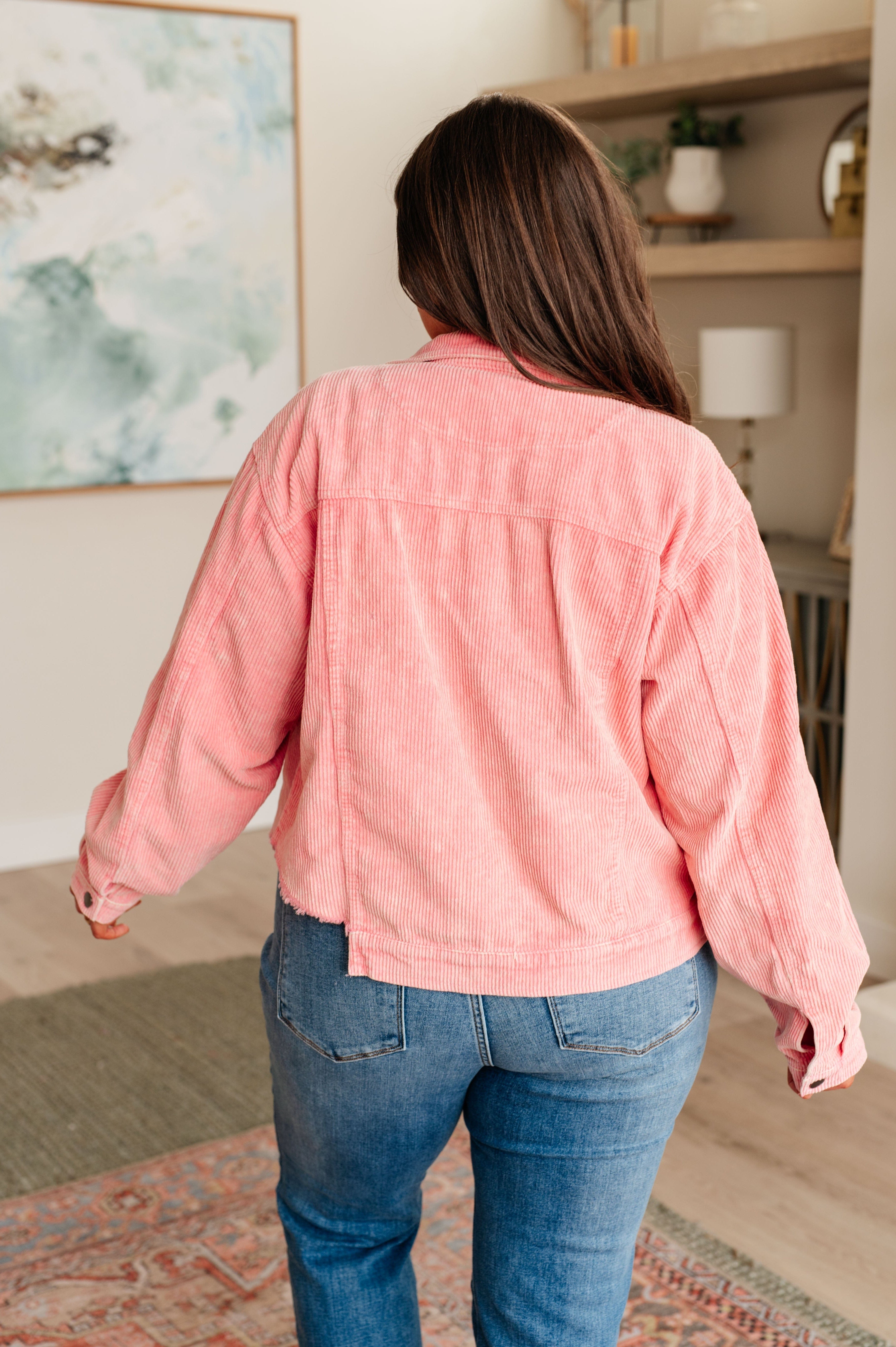 Main Stage Corduroy Jacket in Neon Pink-Layers-Stay Foxy Boutique, Florissant, Missouri