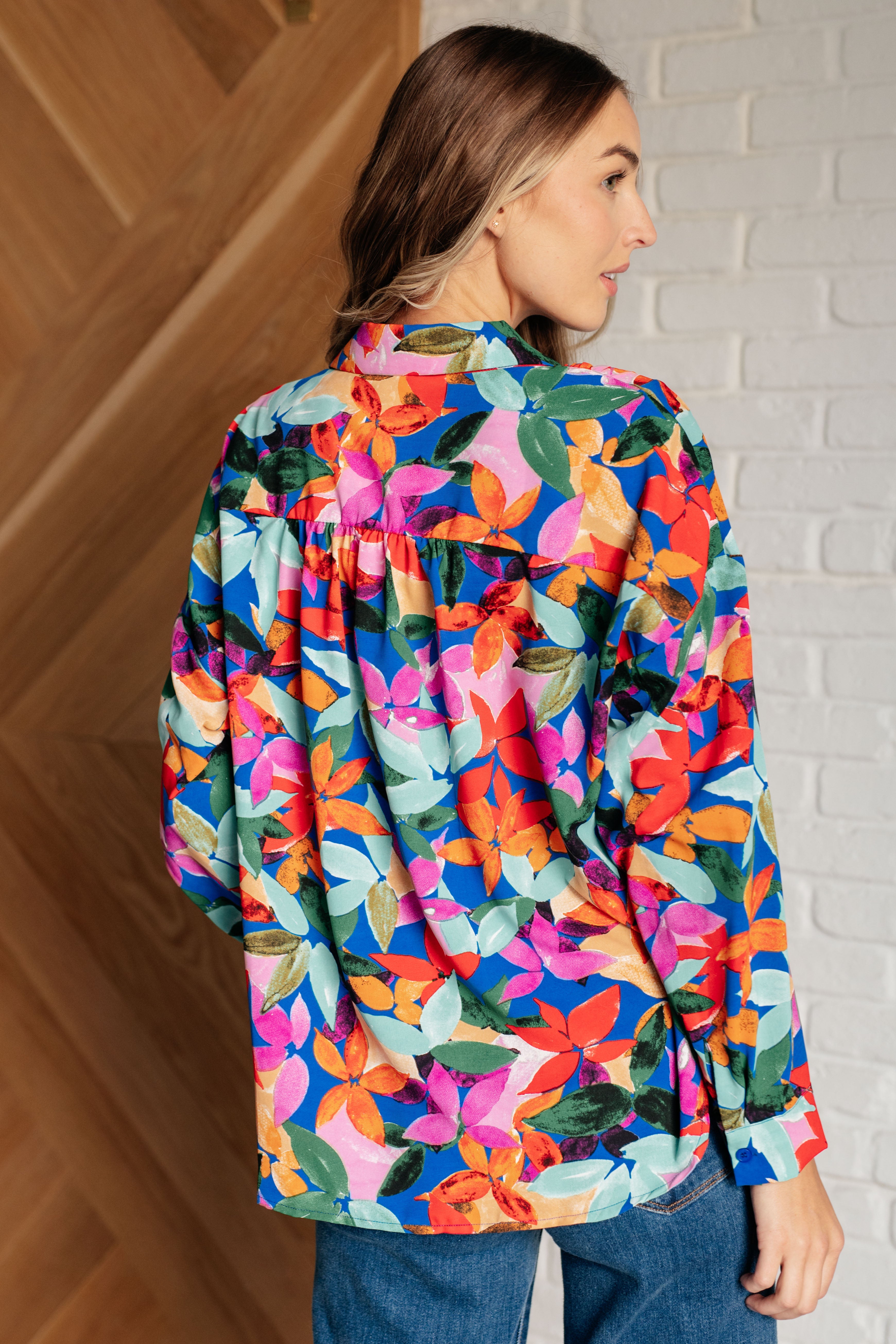 Make Like a Tree and Leaf Button Up Blouse-Tops-Stay Foxy Boutique, Florissant, Missouri