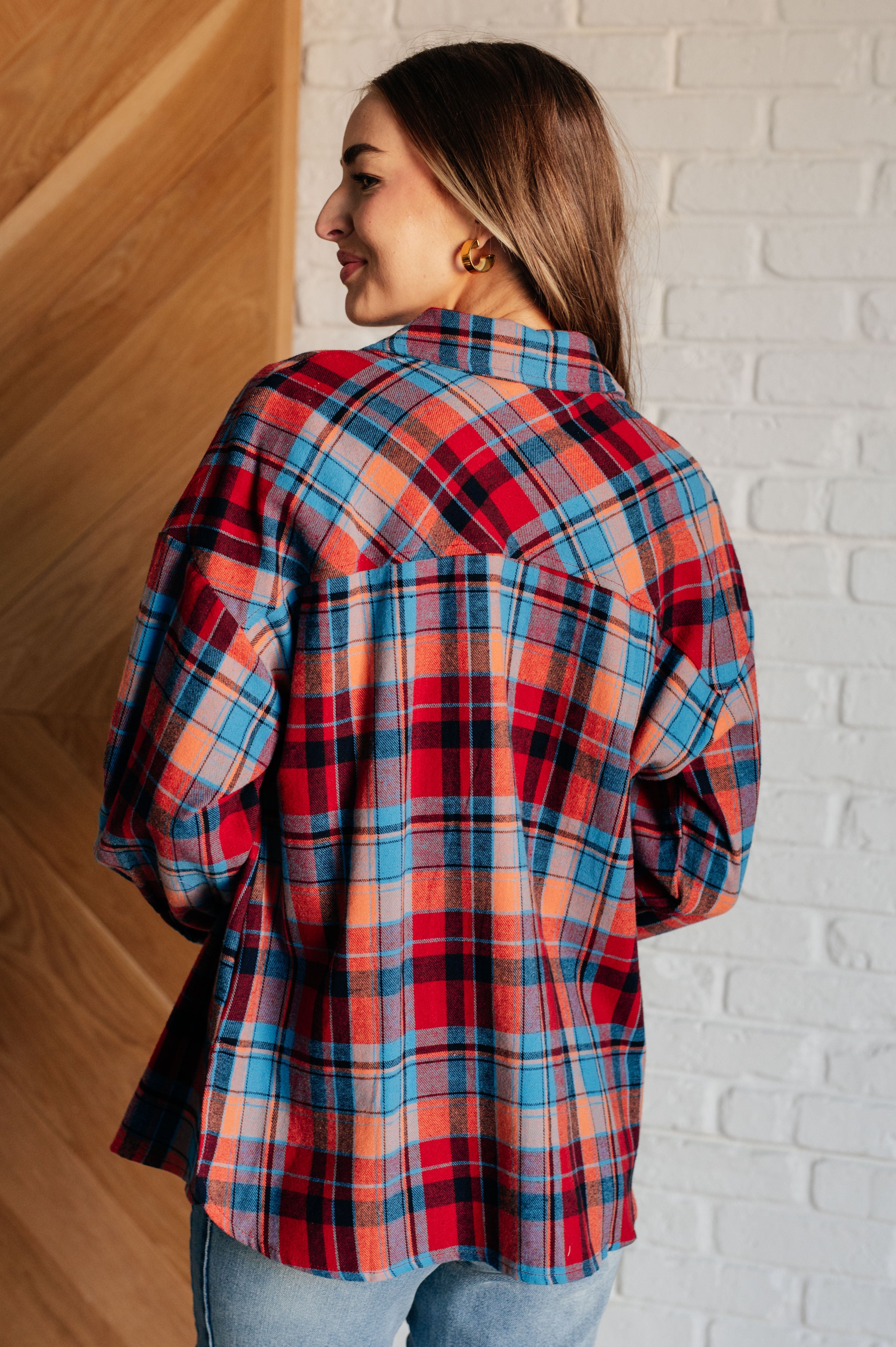 Make it Make Sense Plaid Button Up-Tops-Stay Foxy Boutique, Florissant, Missouri