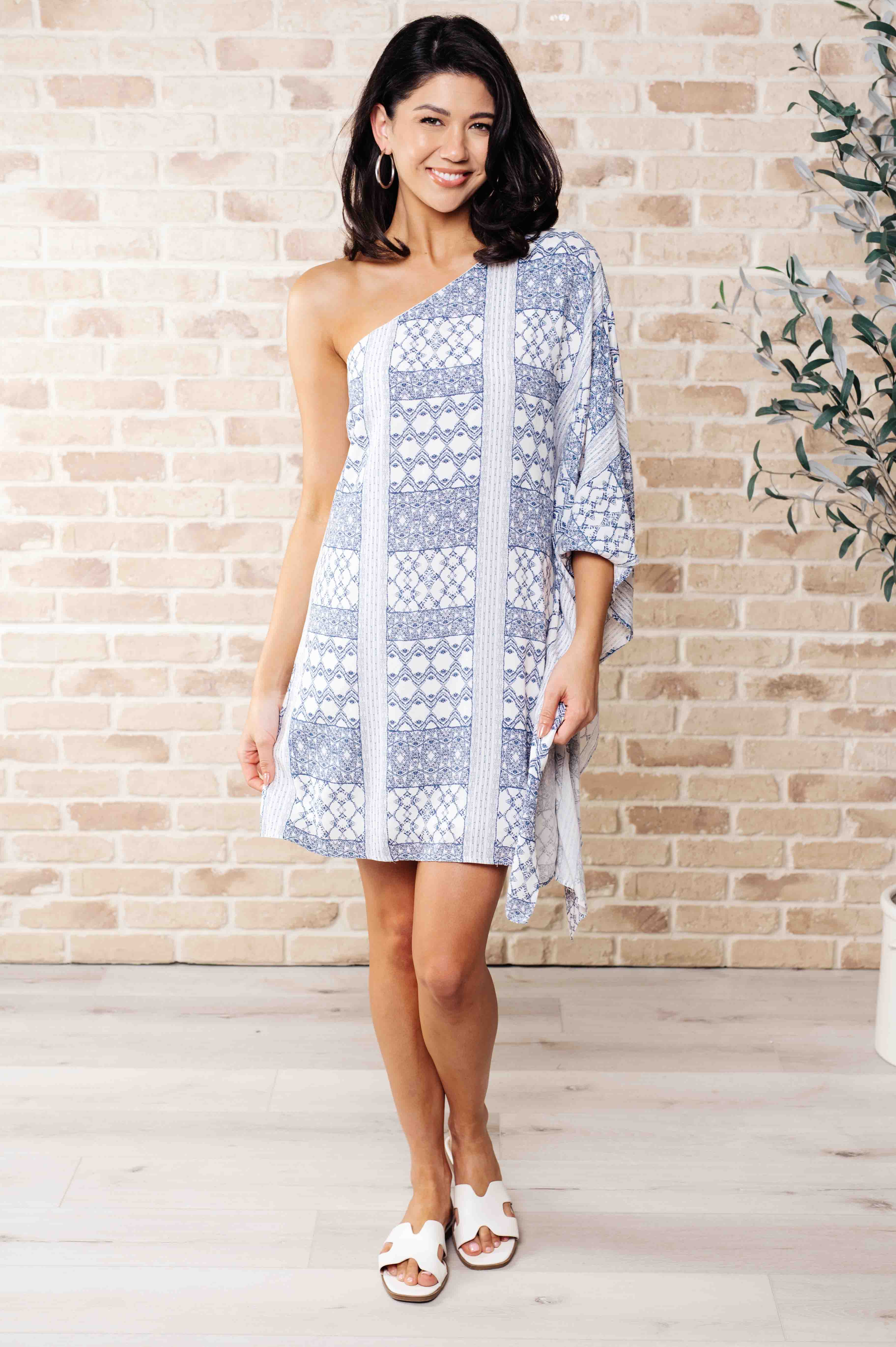 Marjorie One Shoulder Dress-Dresses-Stay Foxy Boutique, Florissant, Missouri