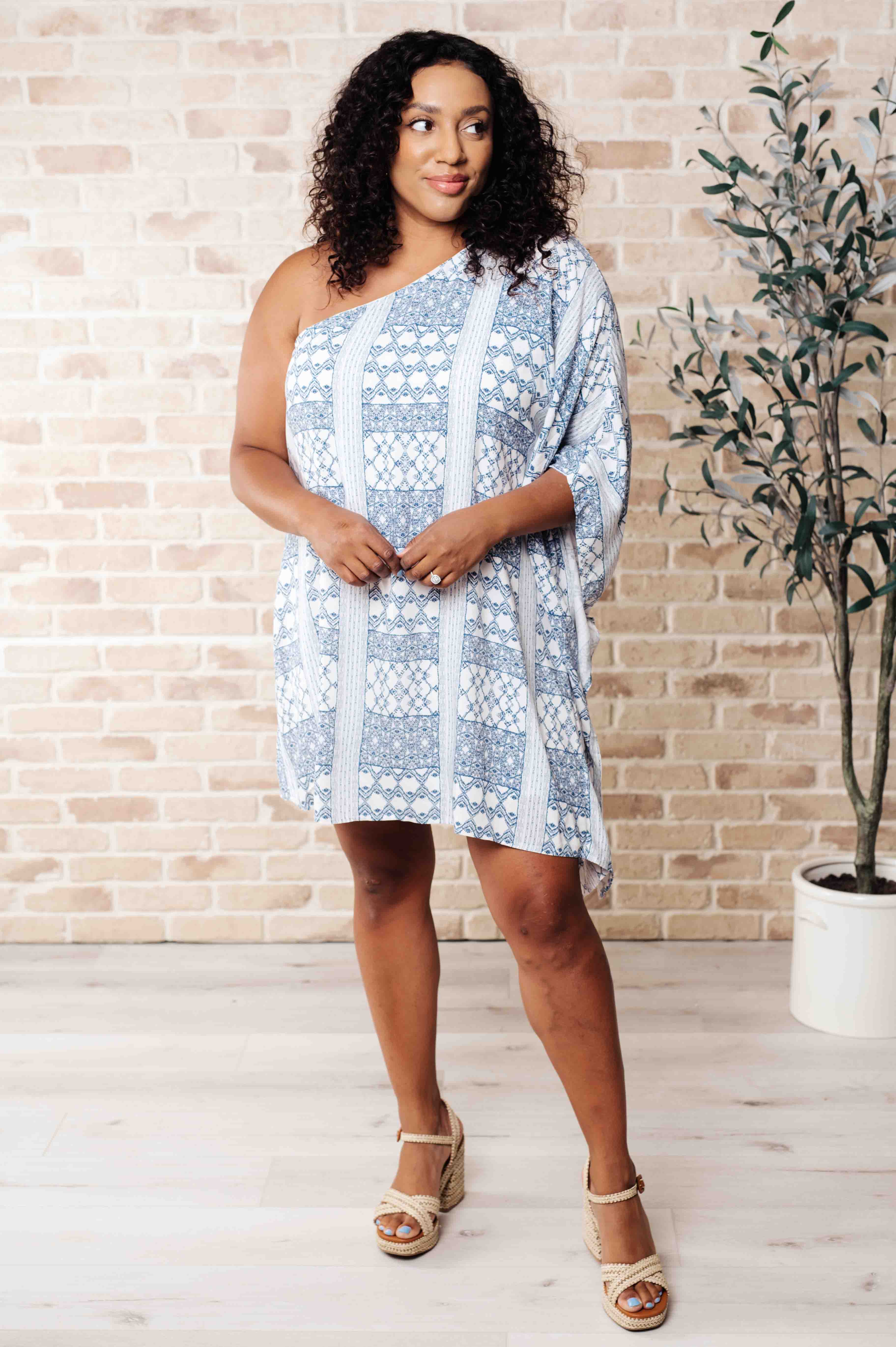 Marjorie One Shoulder Dress-Dresses-Stay Foxy Boutique, Florissant, Missouri