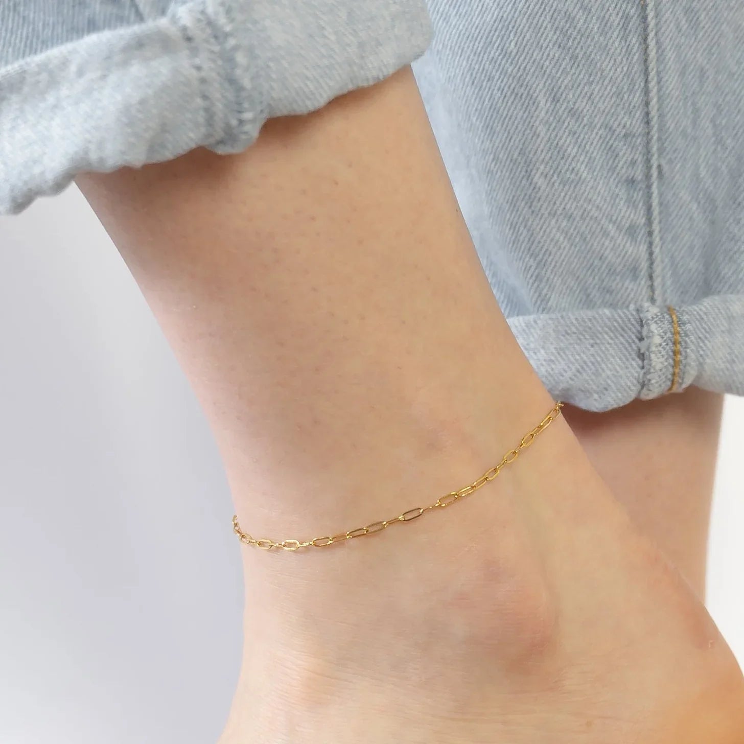 PREORDER: Mini Paperclip Water Resistant Anklet-Womens-Stay Foxy Boutique, Florissant, Missouri