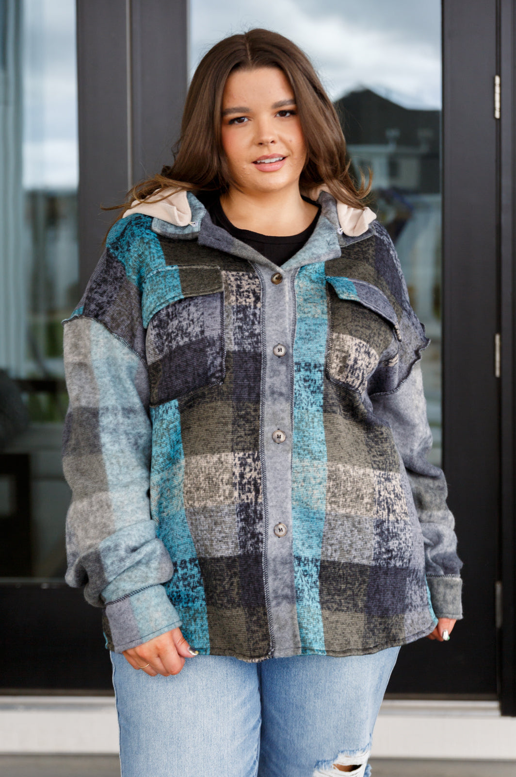 My Best Effort Hooded Shacket-Layers-Stay Foxy Boutique, Florissant, Missouri