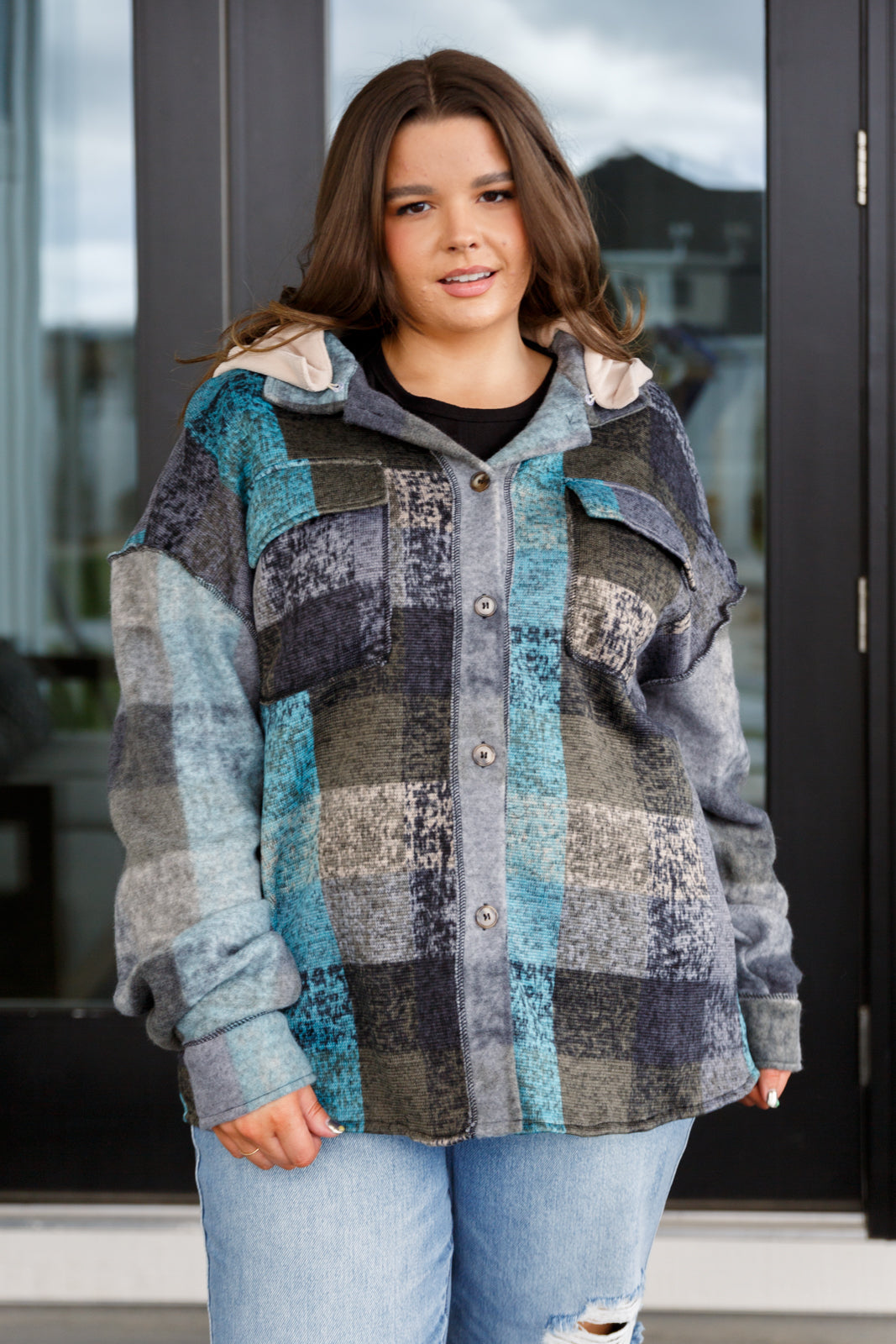 My Best Effort Hooded Shacket-Layers-Stay Foxy Boutique, Florissant, Missouri