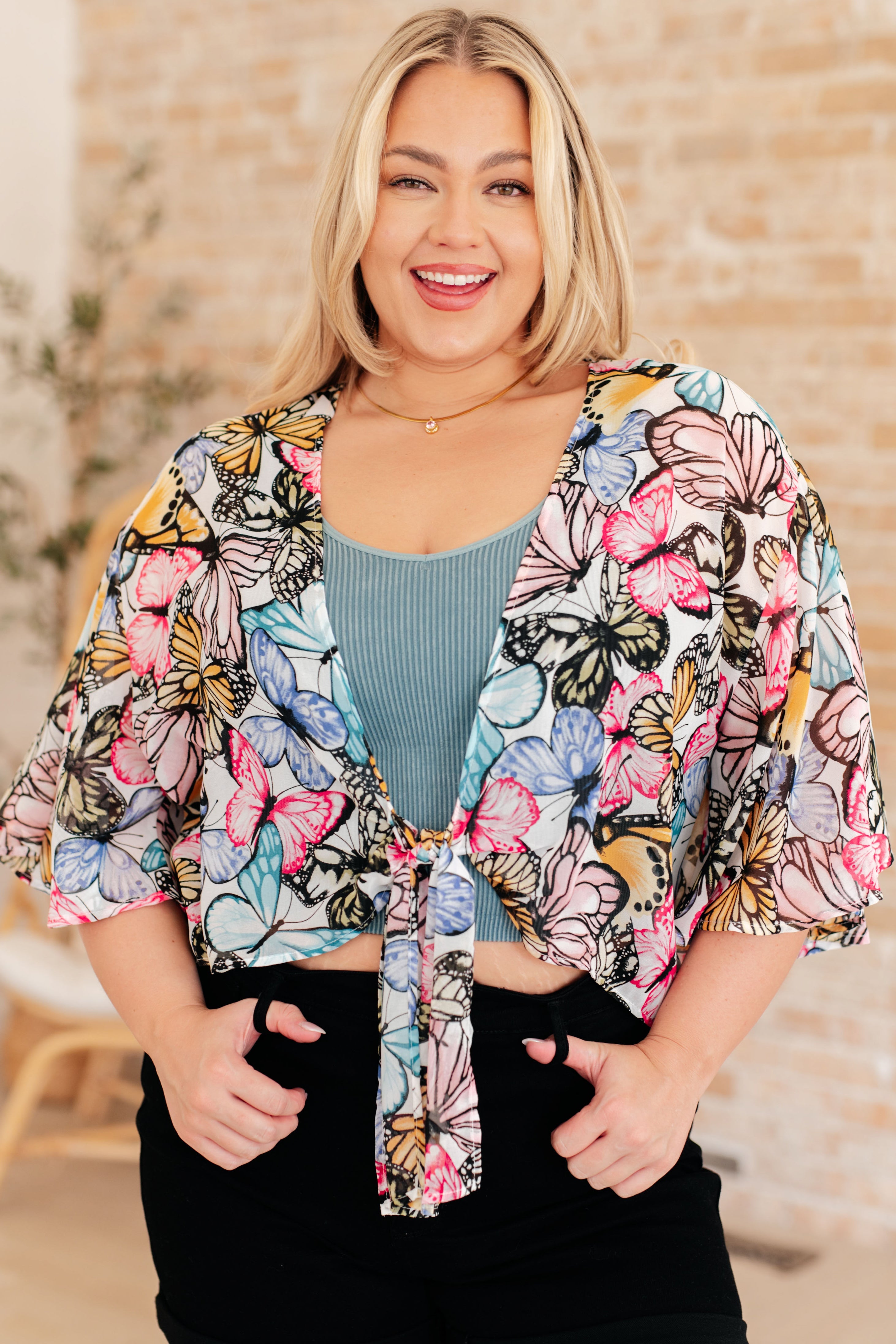My Darling Valentina Front Tie Blouse-Layers-Stay Foxy Boutique, Florissant, Missouri