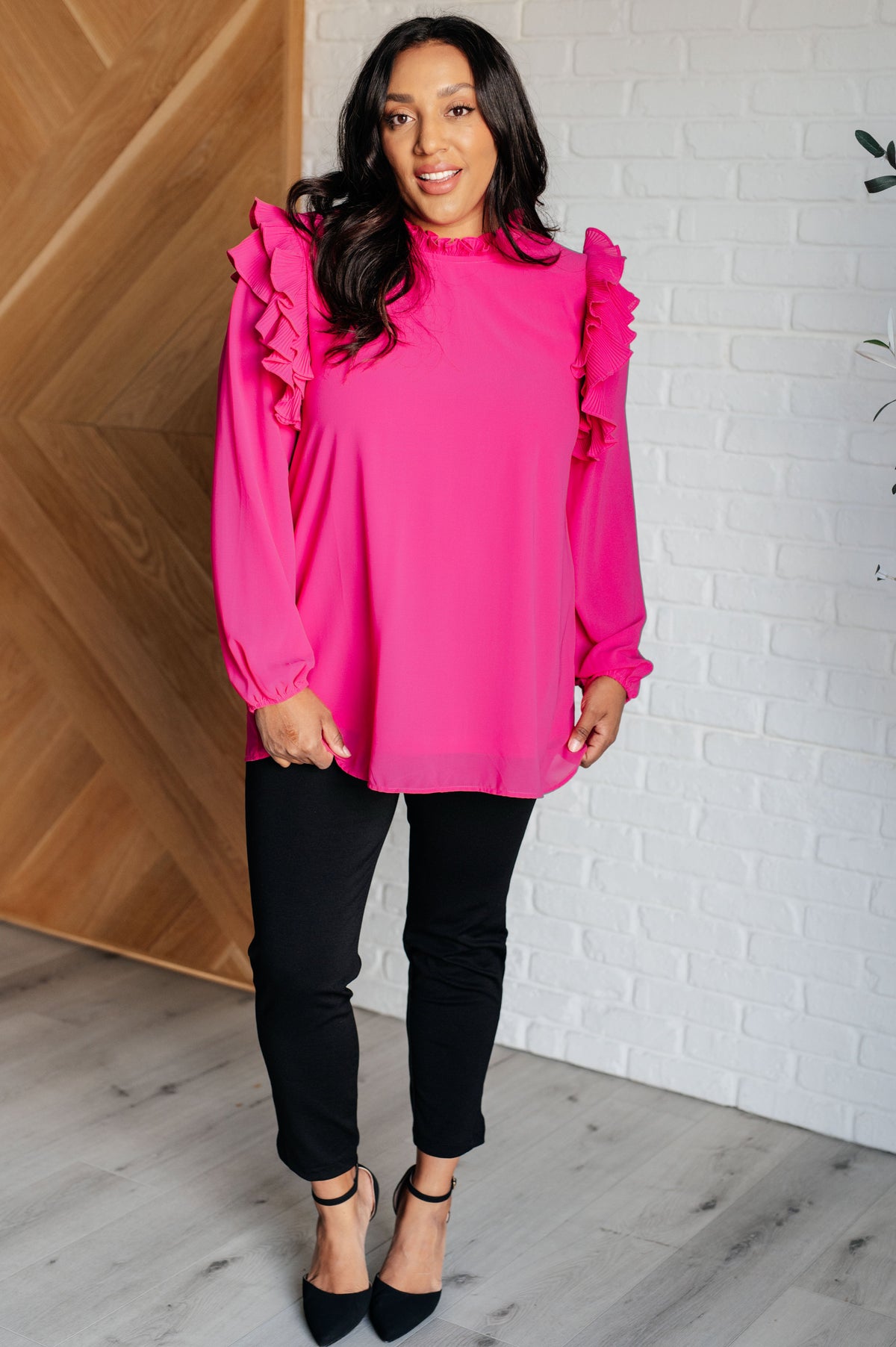 My Good Graces Ruffled Top-Tops-Stay Foxy Boutique, Florissant, Missouri