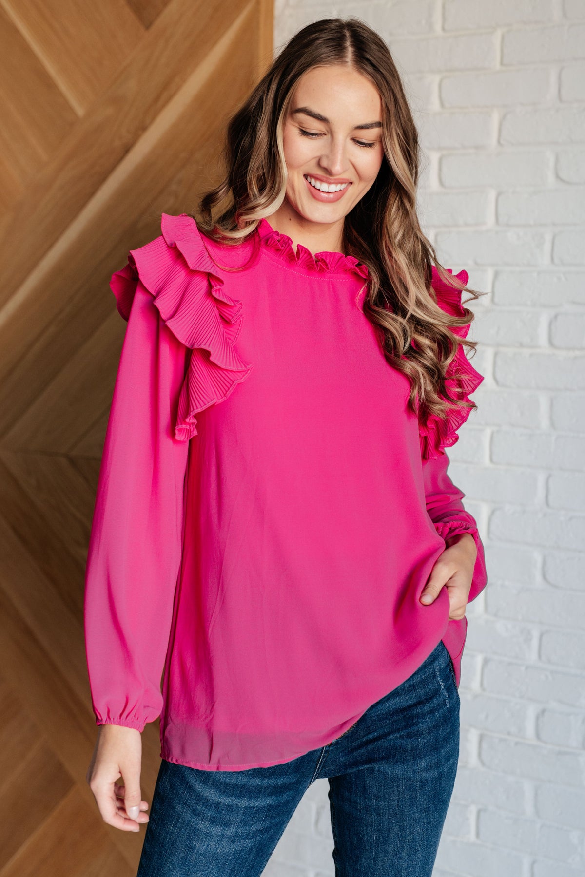 My Good Graces Ruffled Top-Tops-Stay Foxy Boutique, Florissant, Missouri