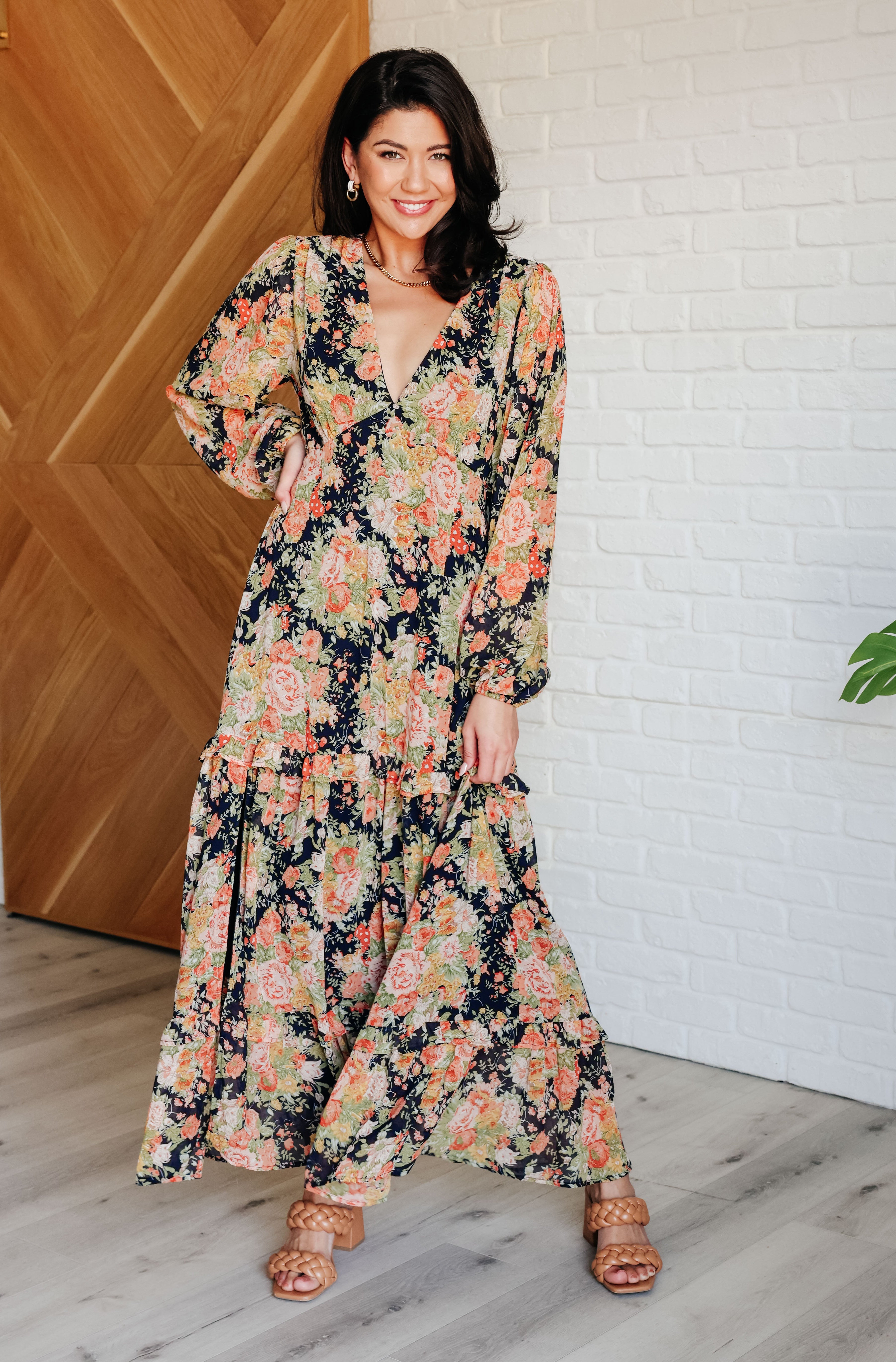 My Heart Will Go On Tiered Balloon Sleeve Dress-Dresses-Stay Foxy Boutique, Florissant, Missouri