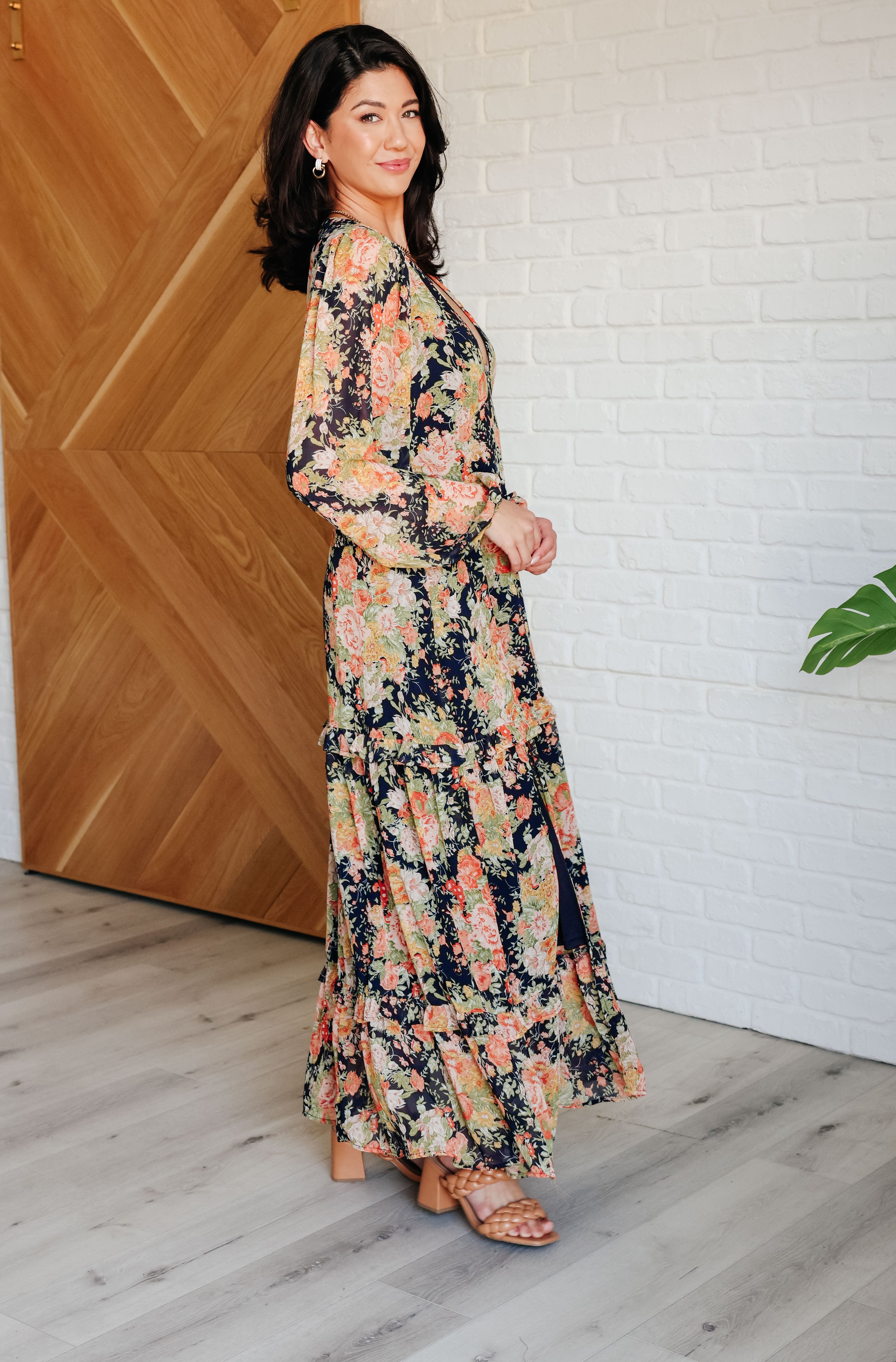 My Heart Will Go On Tiered Balloon Sleeve Dress-Dresses-Stay Foxy Boutique, Florissant, Missouri