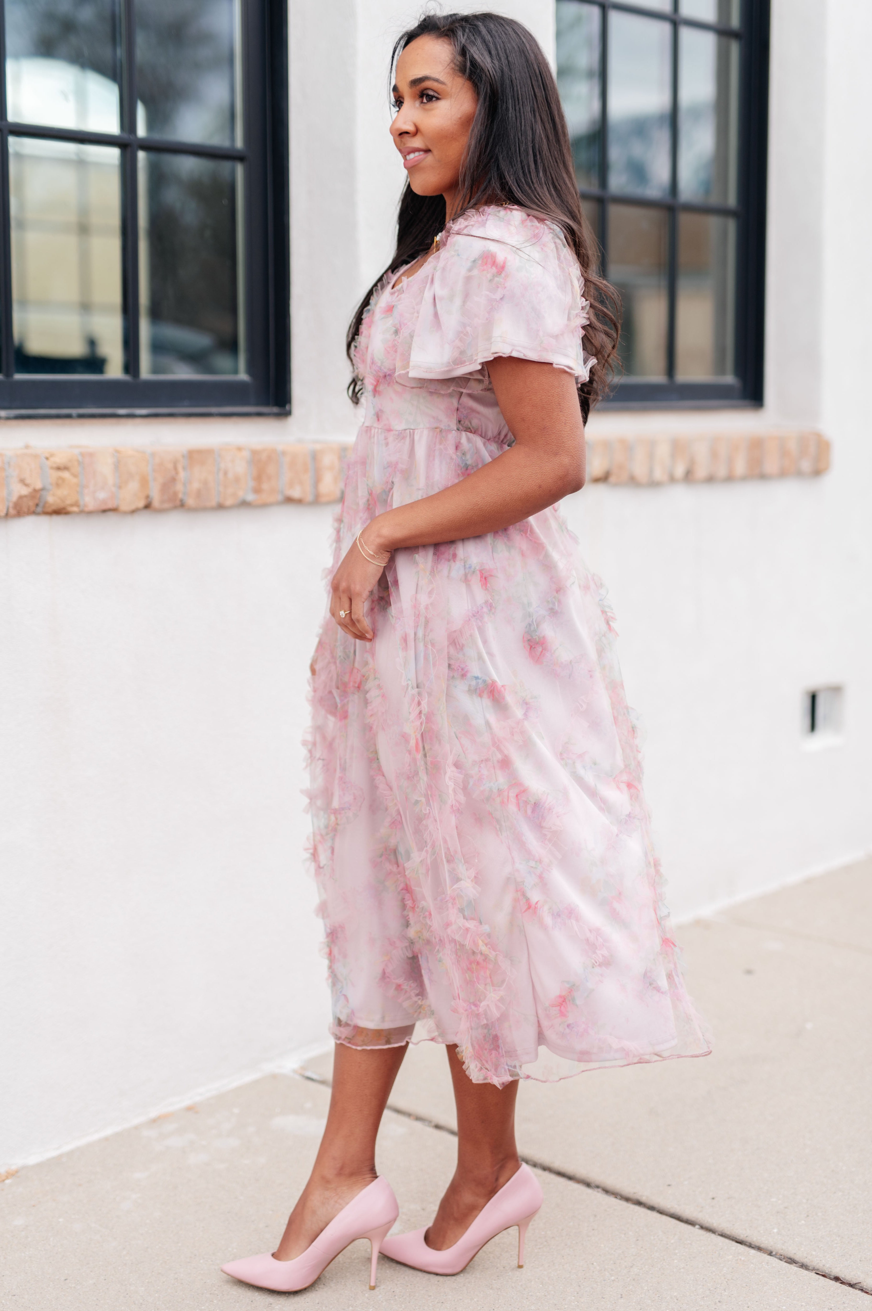 My Little Songbird Fluttersleeve Dress-Dresses-Stay Foxy Boutique, Florissant, Missouri