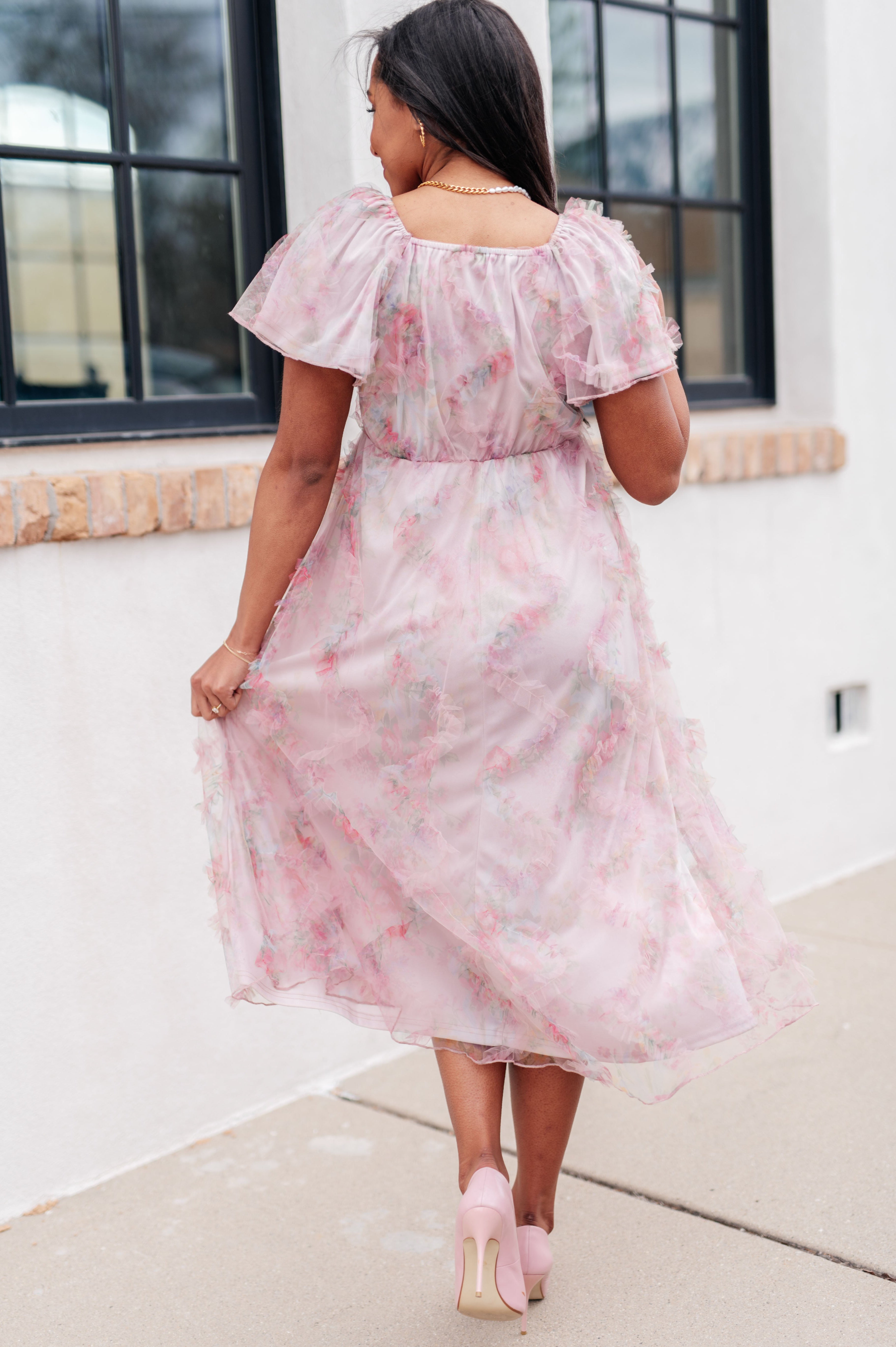 My Little Songbird Fluttersleeve Dress-Dresses-Stay Foxy Boutique, Florissant, Missouri