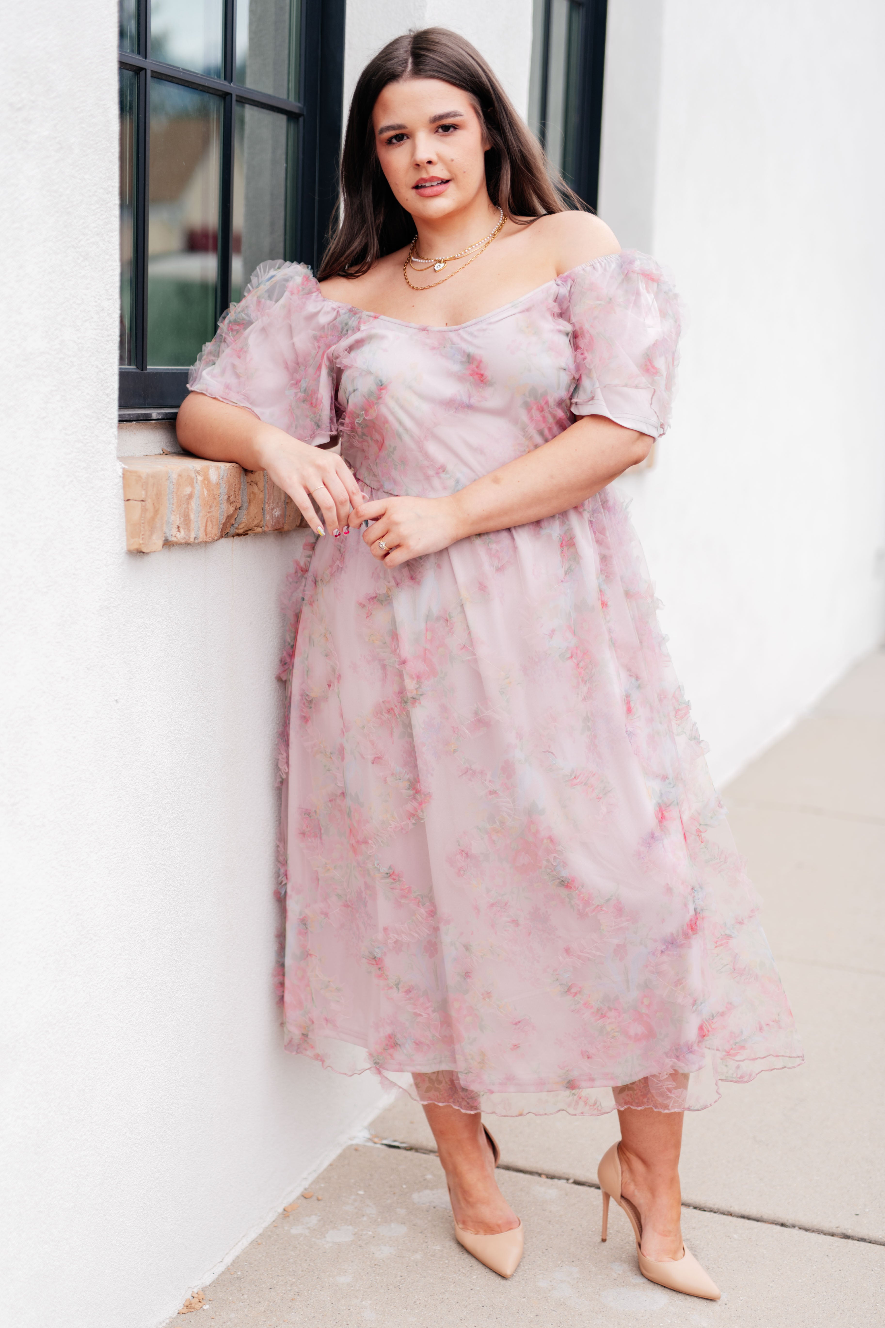 My Little Songbird Fluttersleeve Dress-Dresses-Stay Foxy Boutique, Florissant, Missouri