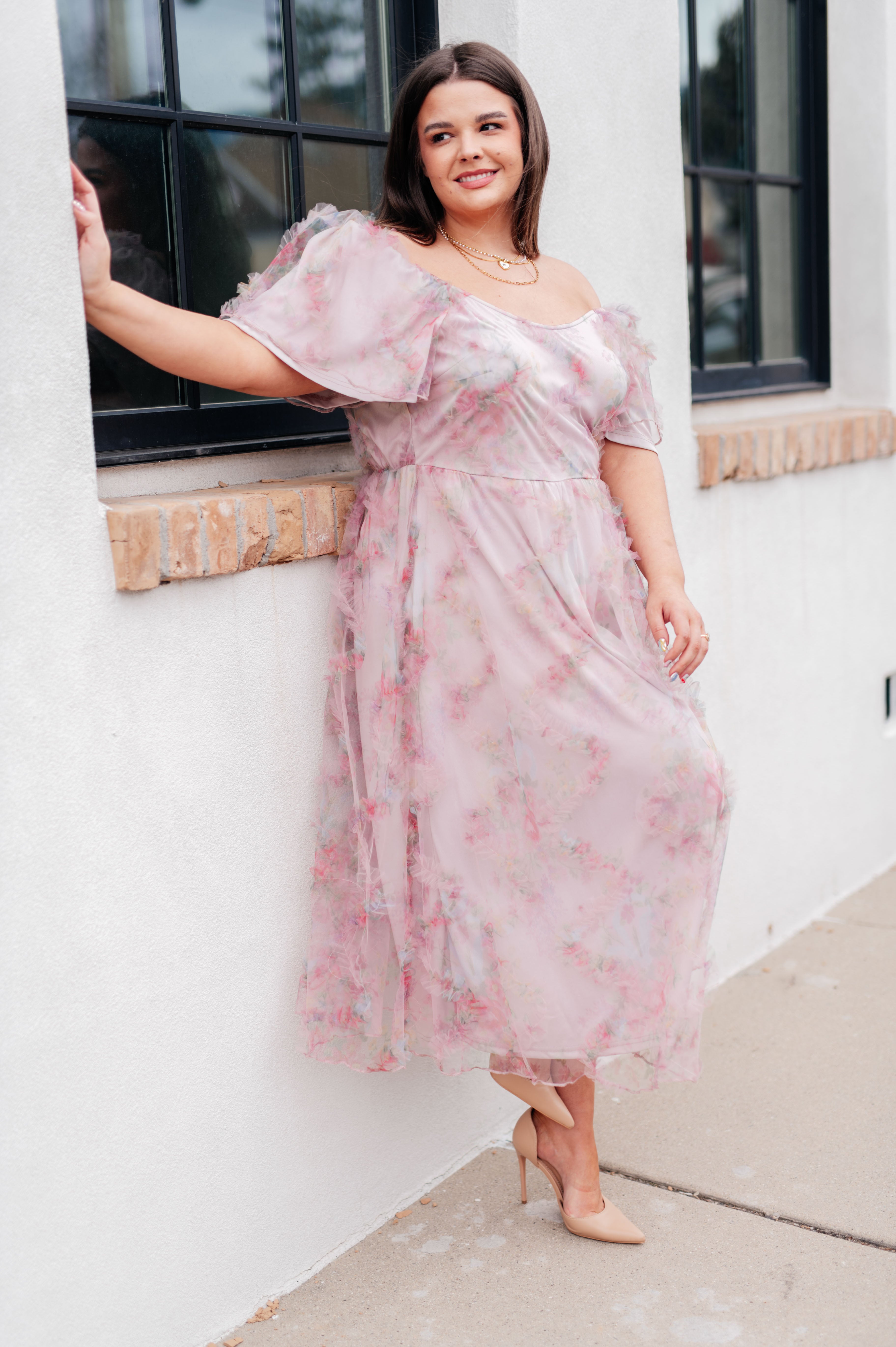 My Little Songbird Fluttersleeve Dress-Dresses-Stay Foxy Boutique, Florissant, Missouri