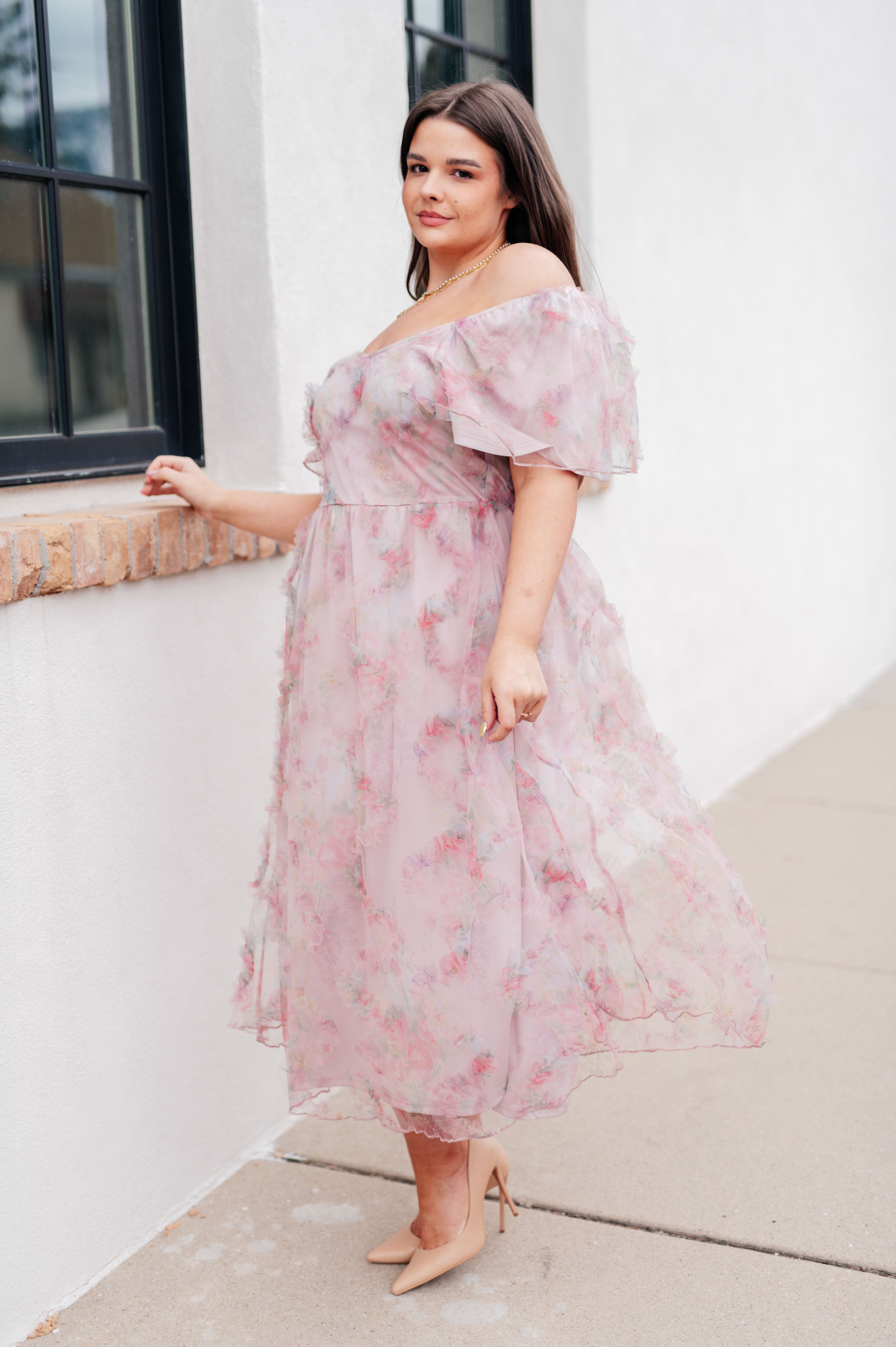 My Little Songbird Fluttersleeve Dress-Dresses-Stay Foxy Boutique, Florissant, Missouri