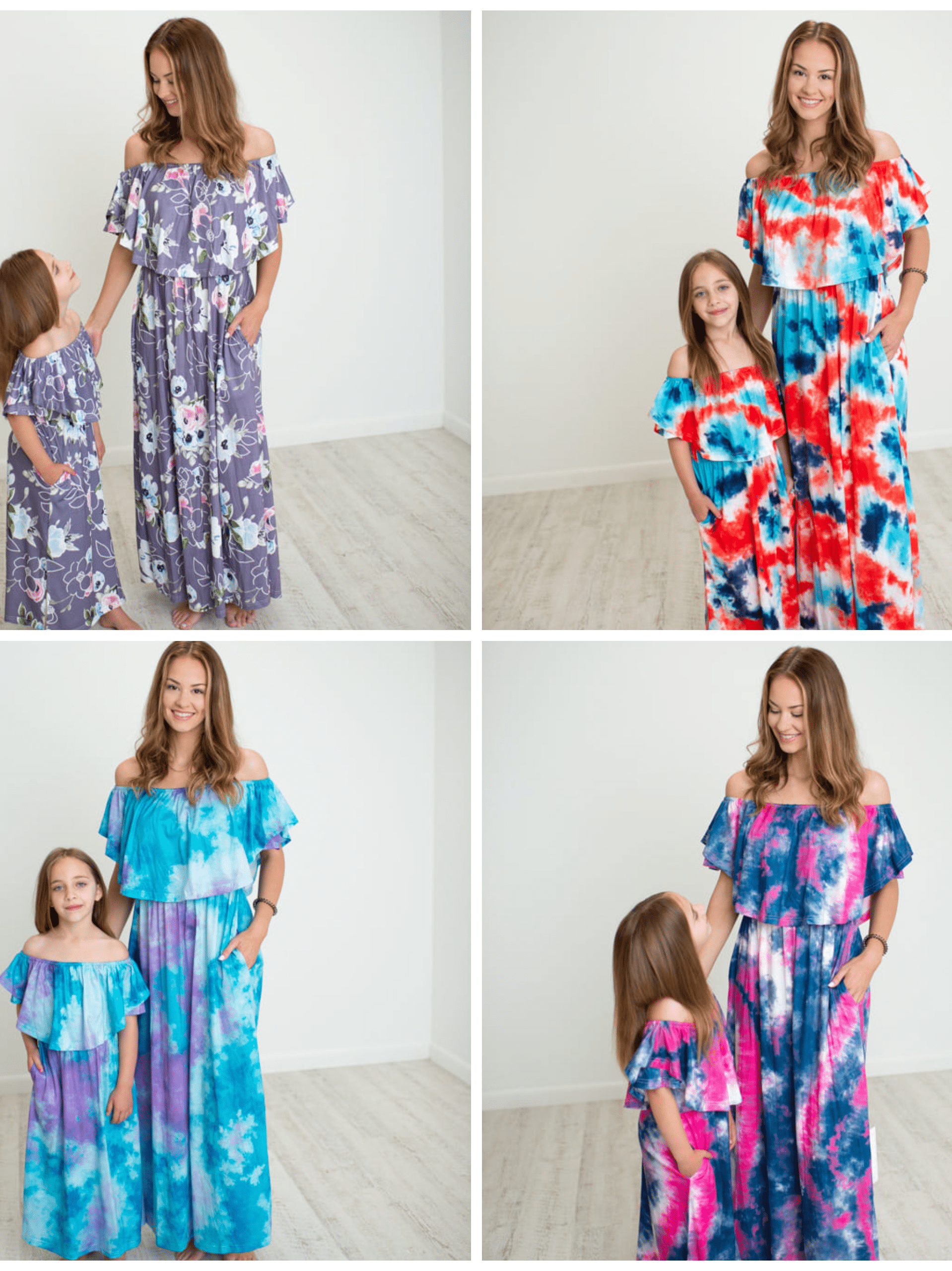 OFF THE SHOULDER MAXI DRESSES (CAN BE WORN ON SHOULDERS)-Stay Foxy Boutique, Florissant, Missouri