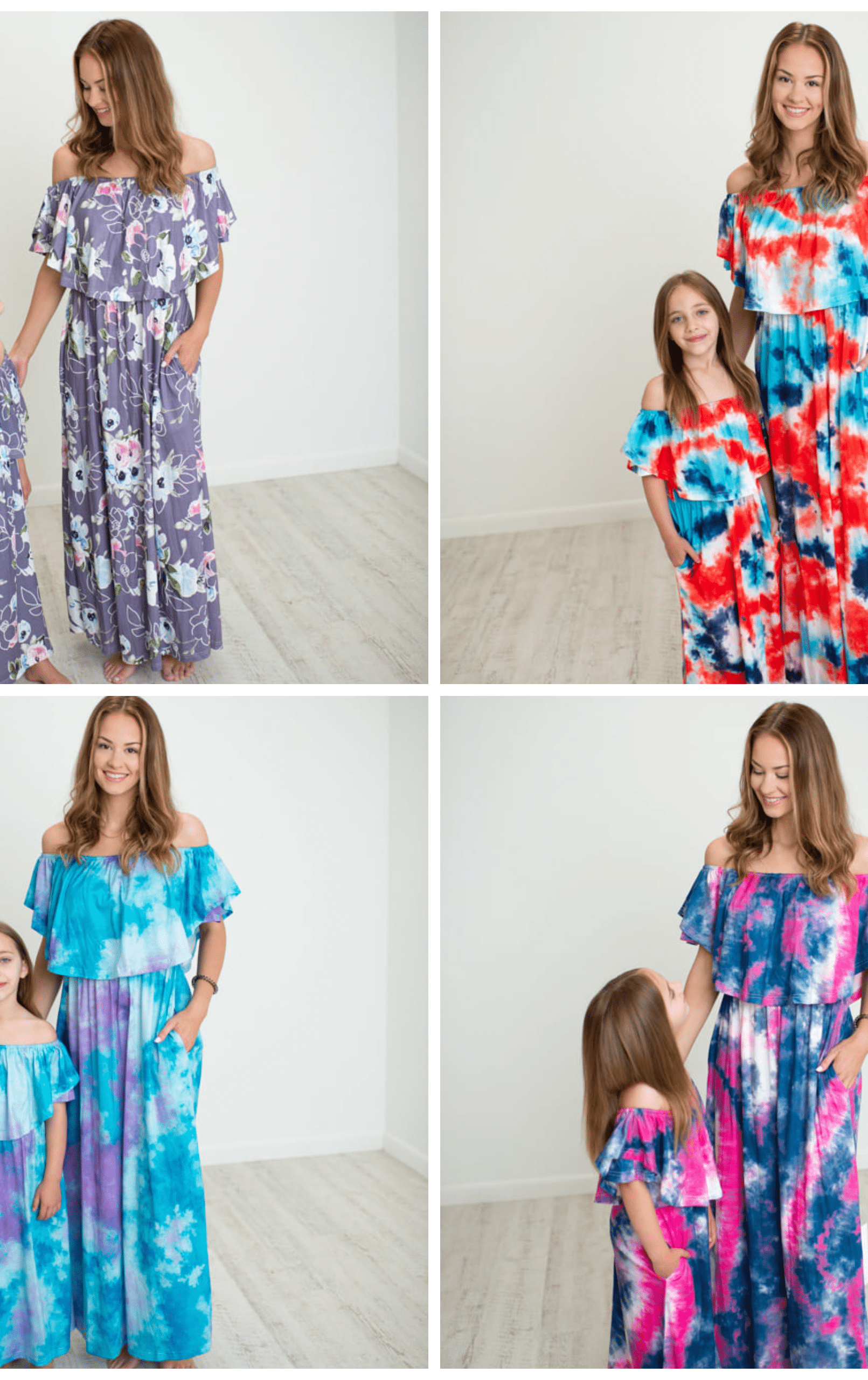 OFF THE SHOULDER MAXI DRESSES (CAN BE WORN ON SHOULDERS)-Stay Foxy Boutique, Florissant, Missouri