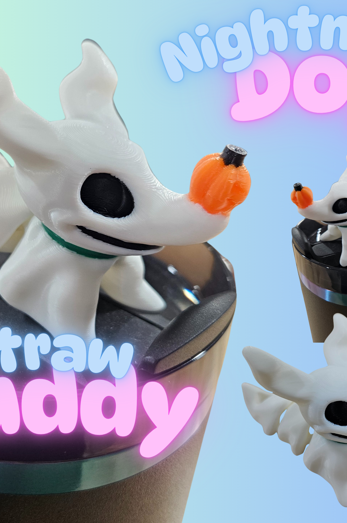 NIGHTMARE DOG-3D PRINTED STRAW BUDDY-Stay Foxy Boutique, Florissant, Missouri
