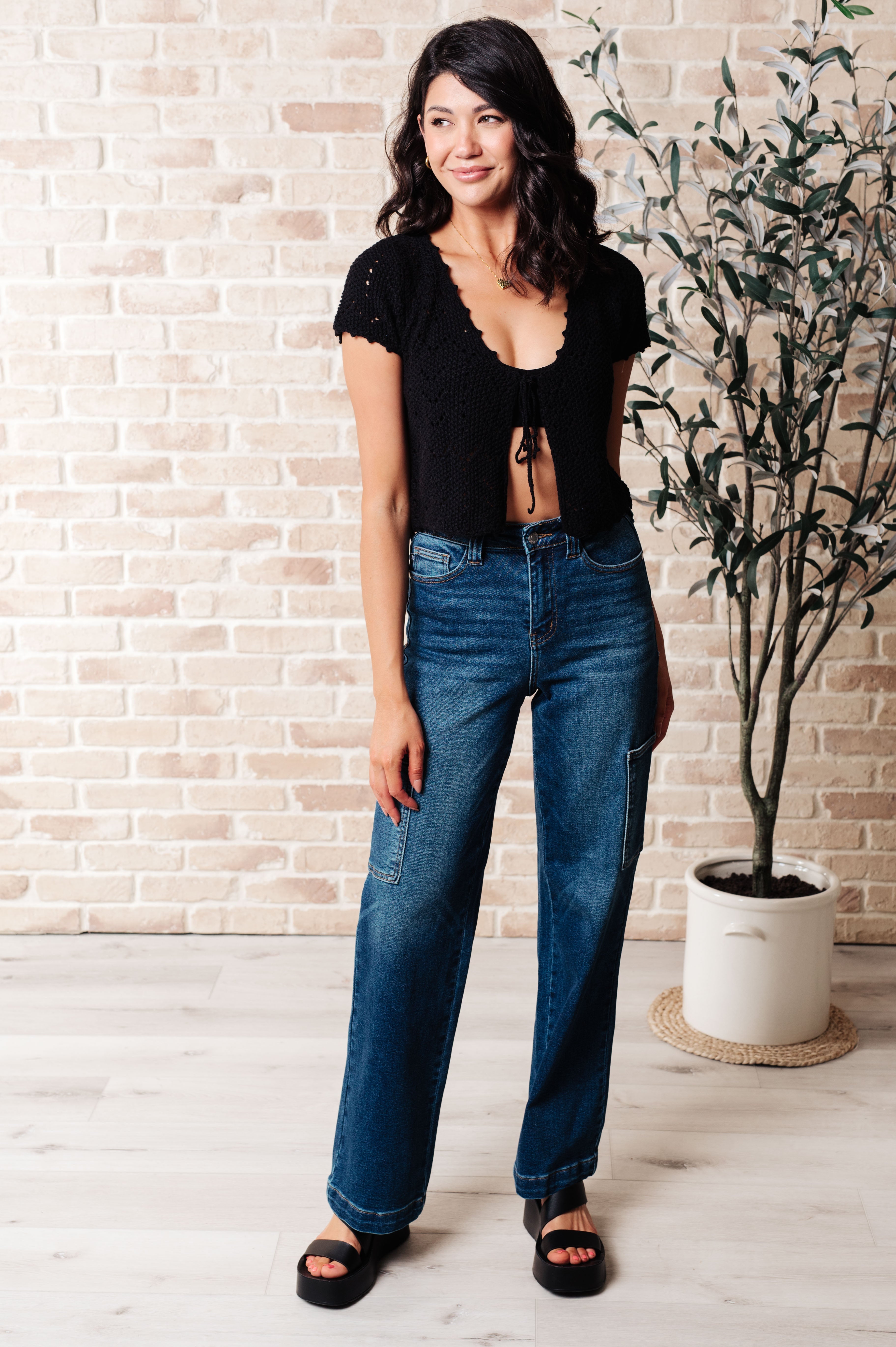 Nighttime Coffee Cardigan in Black-Layers-Stay Foxy Boutique, Florissant, Missouri