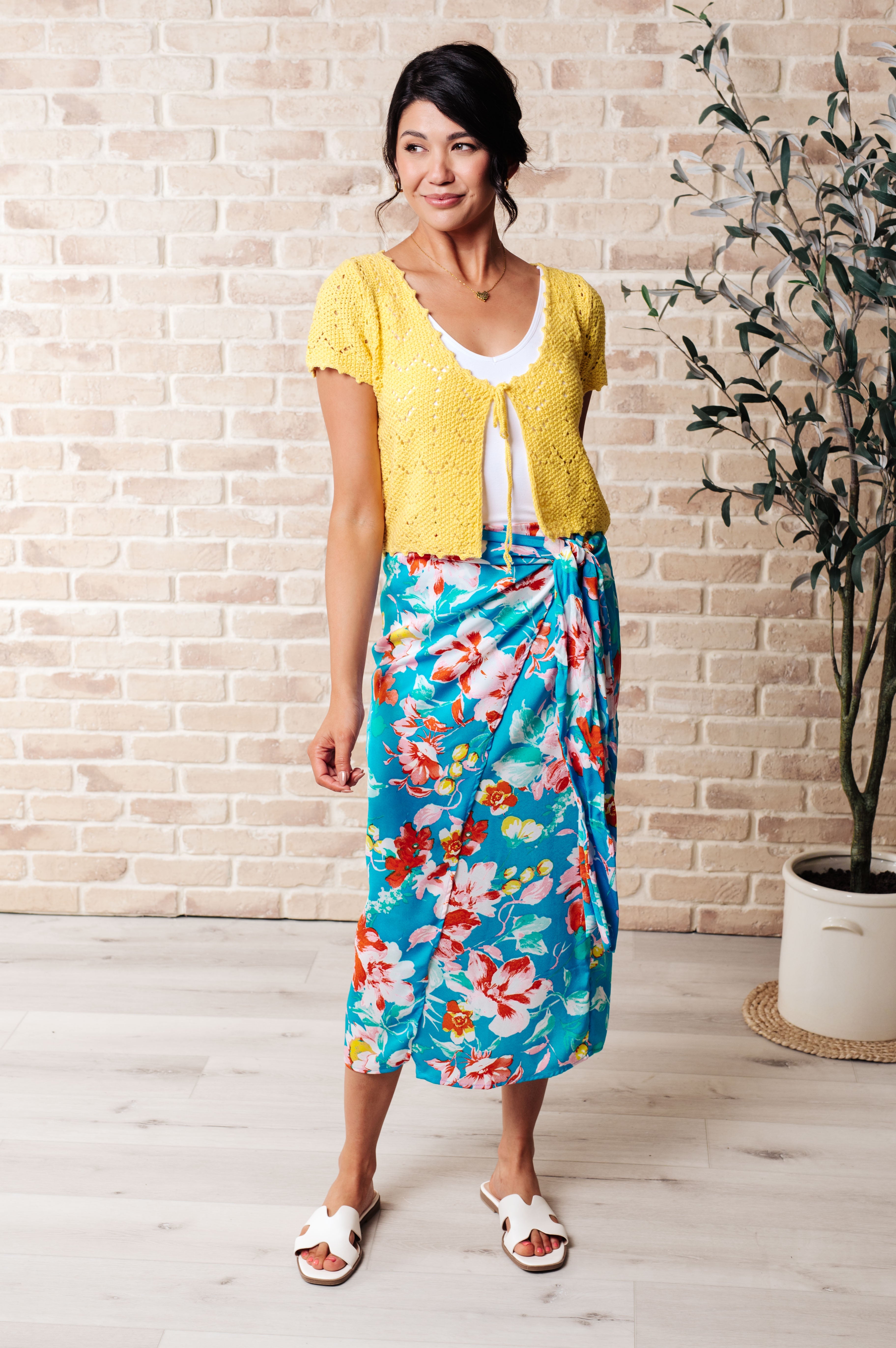 Nighttime Coffee Cardigan in Pineapple-Layers-Stay Foxy Boutique, Florissant, Missouri