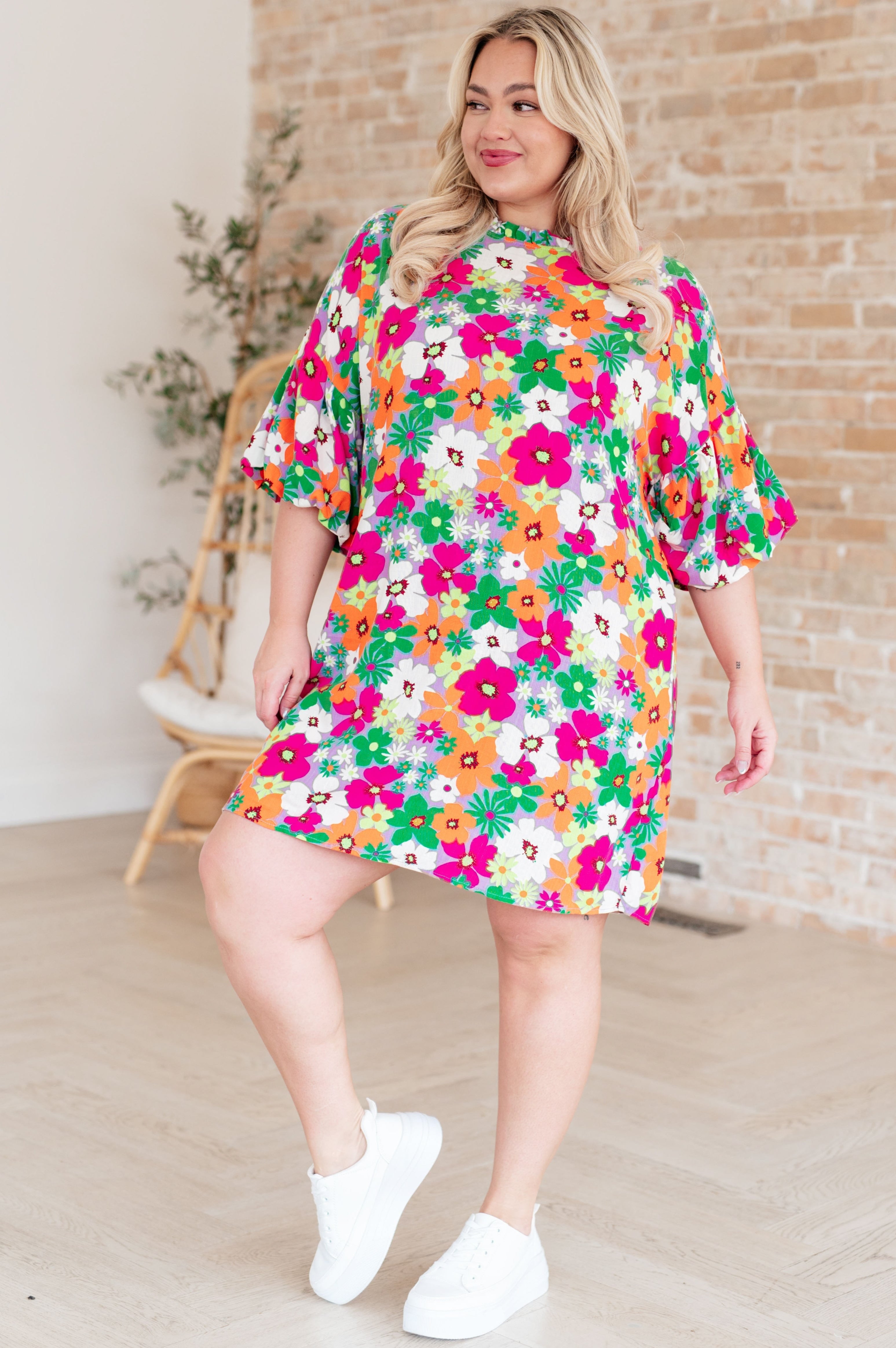 No Garden, No Problem Bubble Sleeve Dress-Womens-Stay Foxy Boutique, Florissant, Missouri