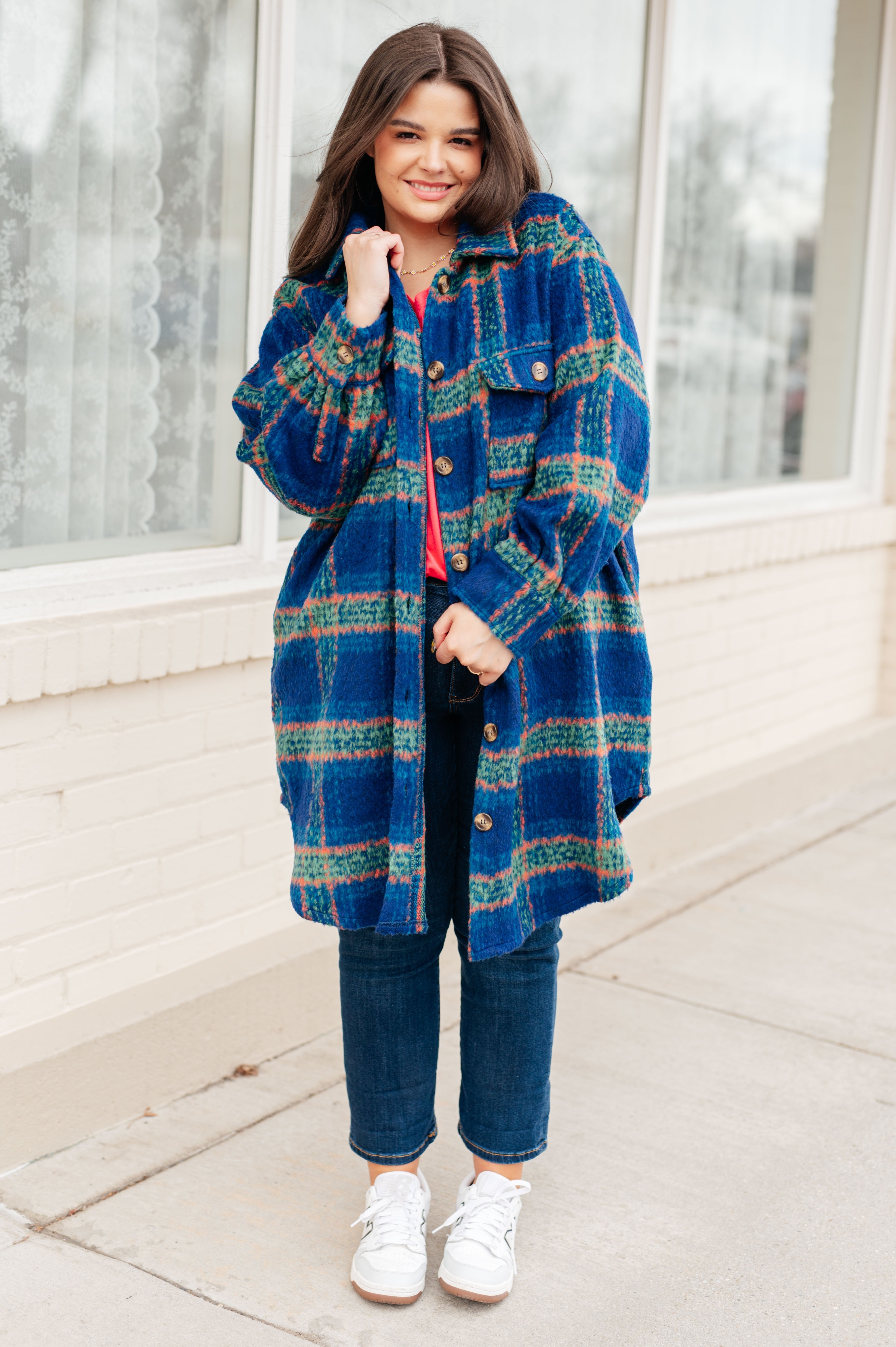 No Tears Plaid Coat-Layers-Stay Foxy Boutique, Florissant, Missouri