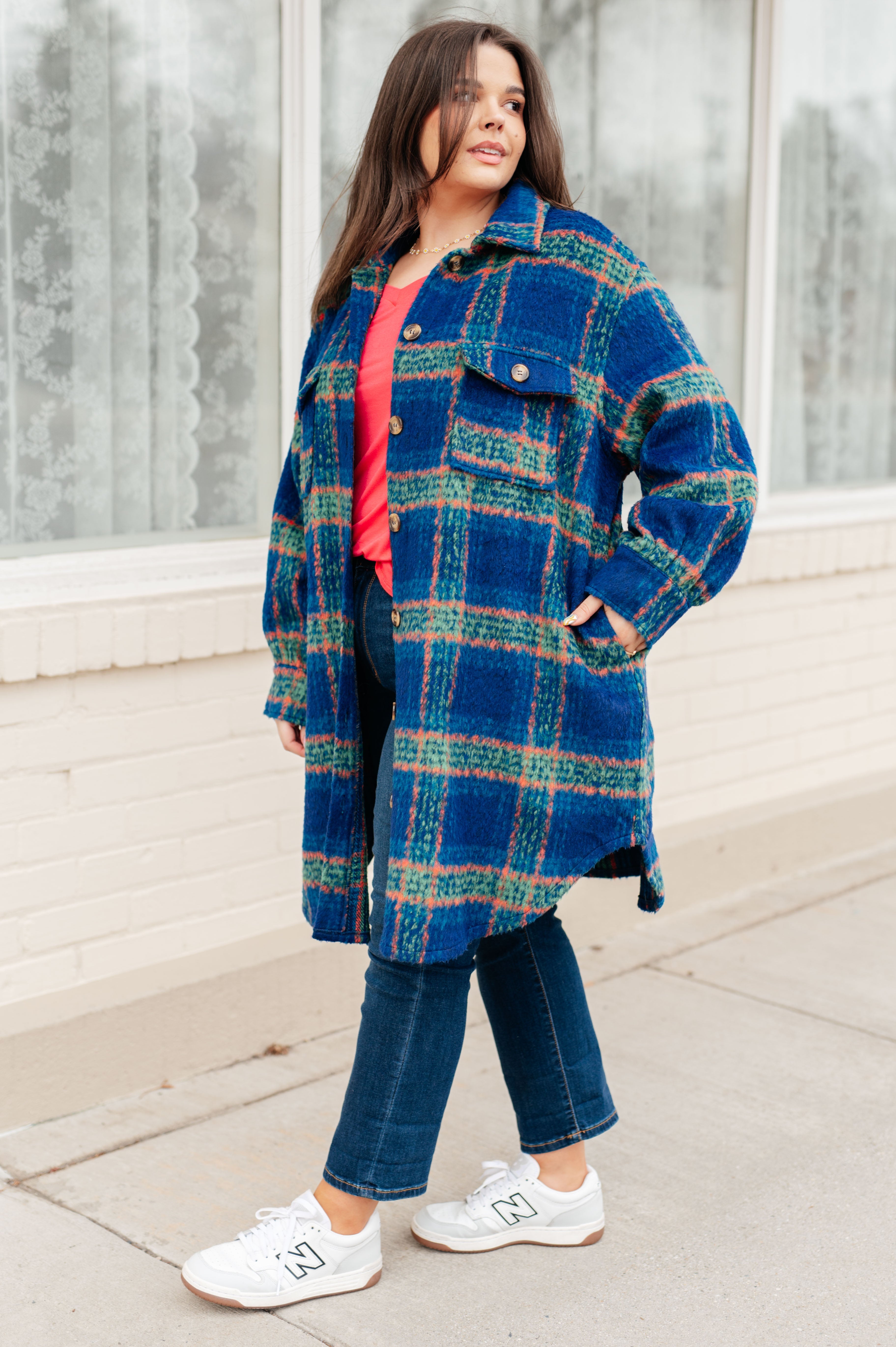 No Tears Plaid Coat-Layers-Stay Foxy Boutique, Florissant, Missouri
