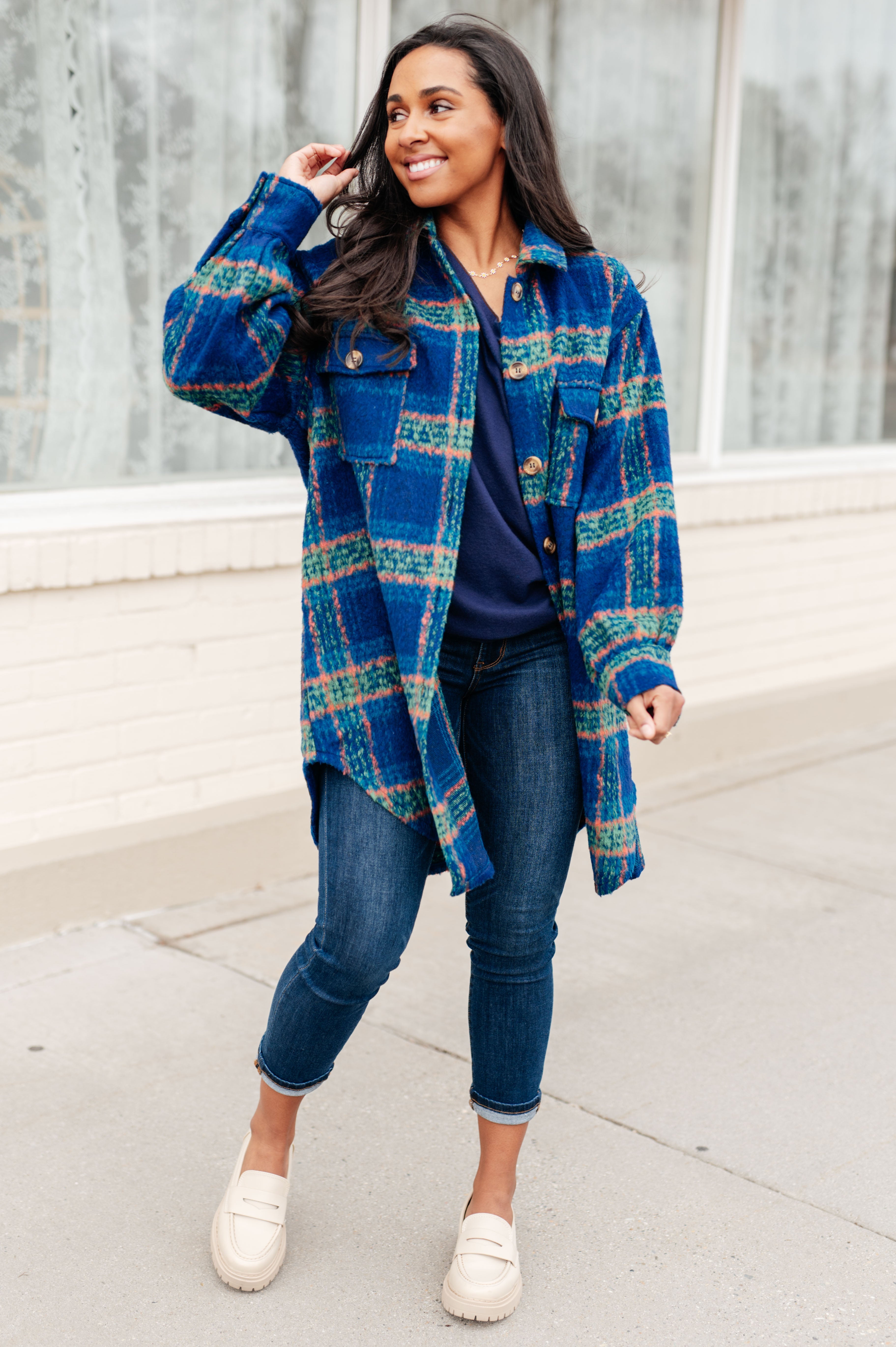 No Tears Plaid Coat-Layers-Stay Foxy Boutique, Florissant, Missouri