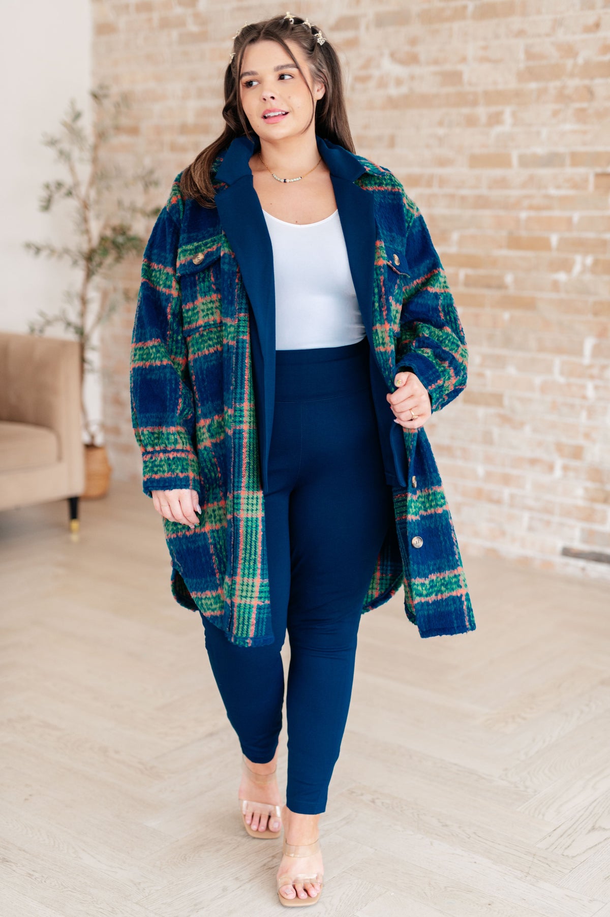 No Tears Plaid Coat-Layers-Stay Foxy Boutique, Florissant, Missouri
