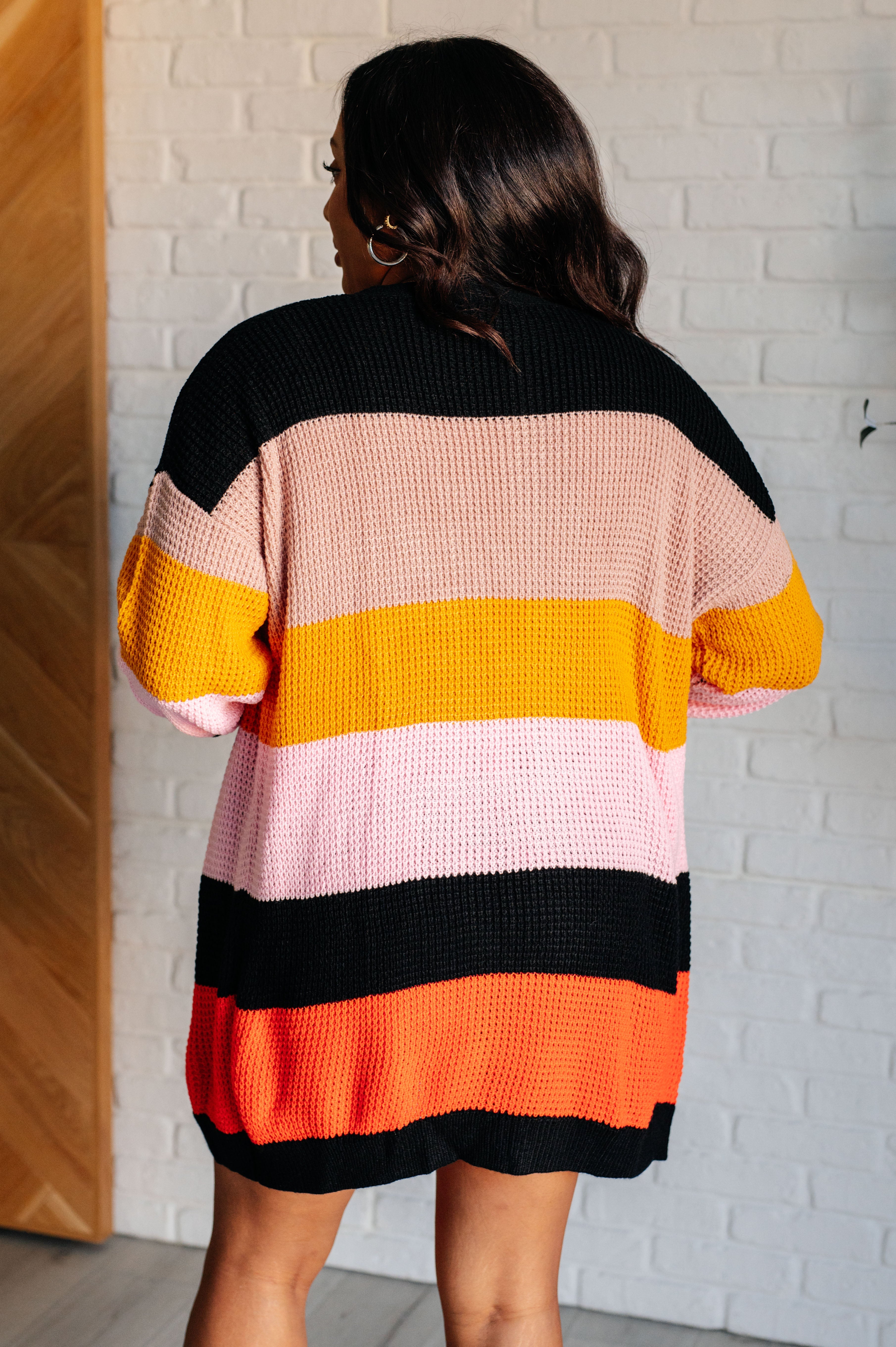 Not Quite Sure Striped Open Front Cardigan-Layers-Stay Foxy Boutique, Florissant, Missouri