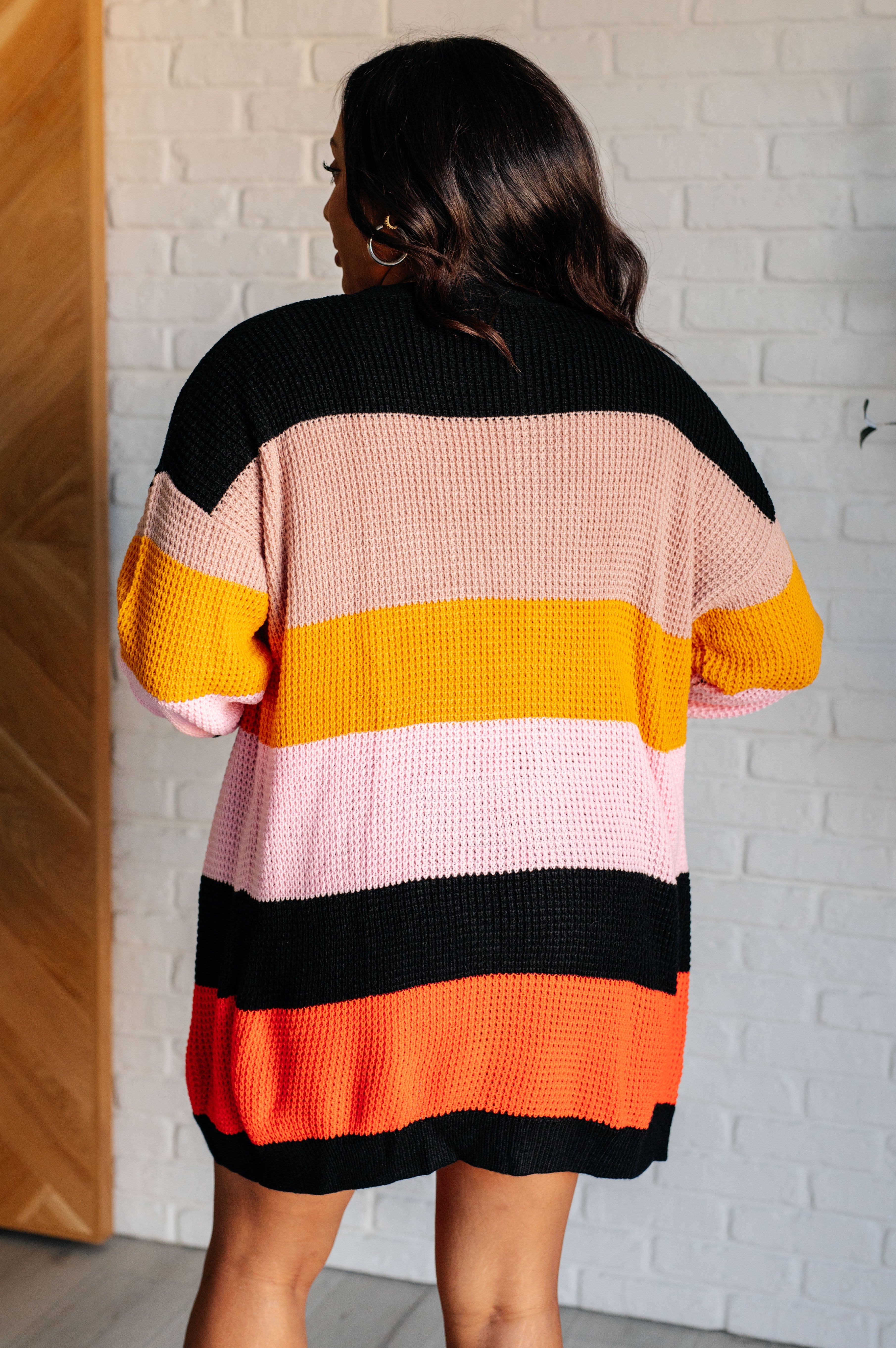 Not Quite Sure Striped Open Front Cardigan-Layers-Stay Foxy Boutique, Florissant, Missouri