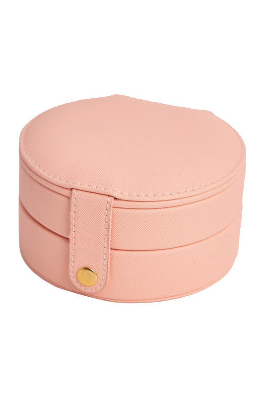Circular Travel Jewelry Case in Pink-Home & Decor-Stay Foxy Boutique, Florissant, Missouri