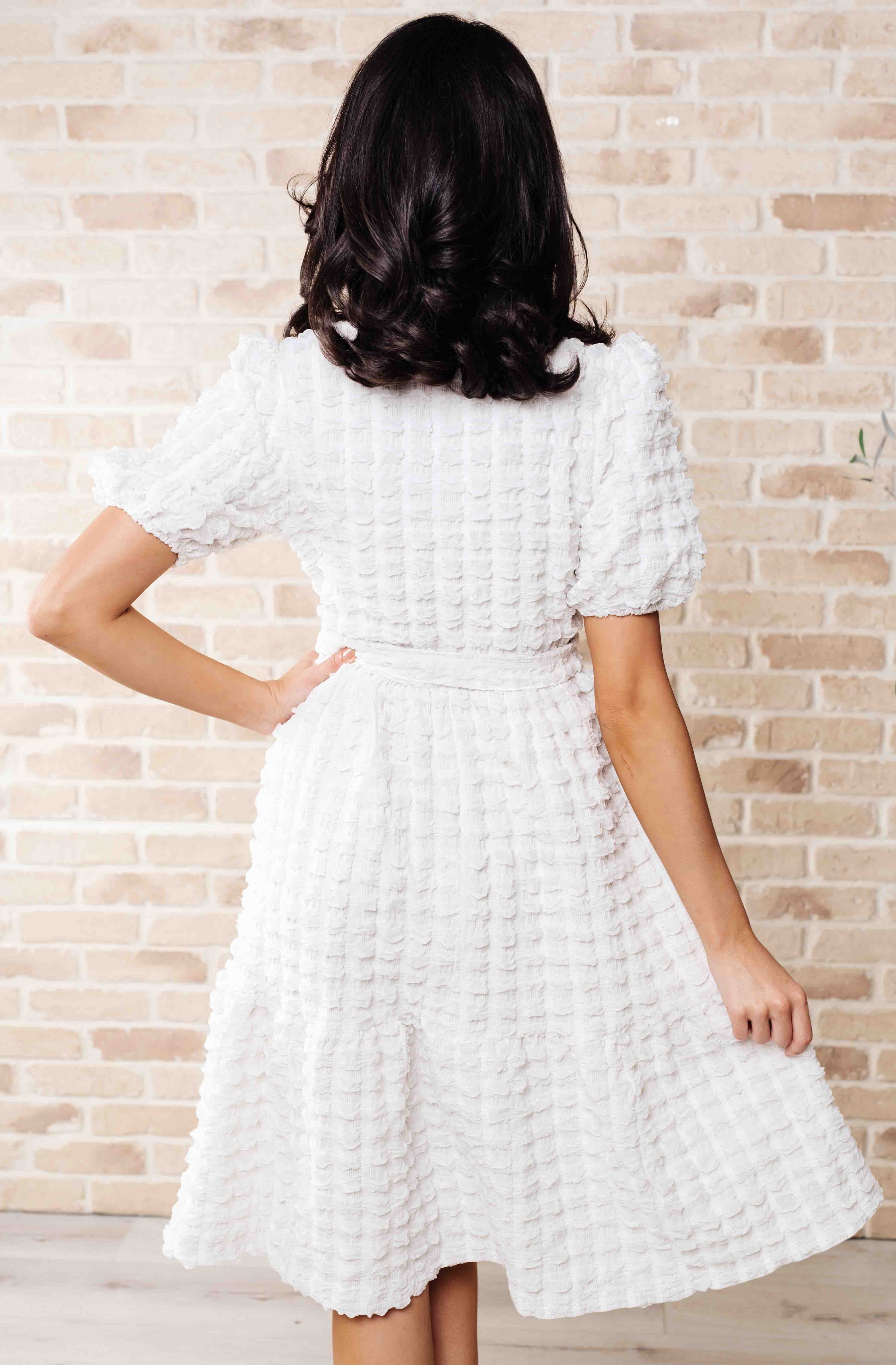 On Cloud Nine Bubble Midi Dress-Dresses-Stay Foxy Boutique, Florissant, Missouri