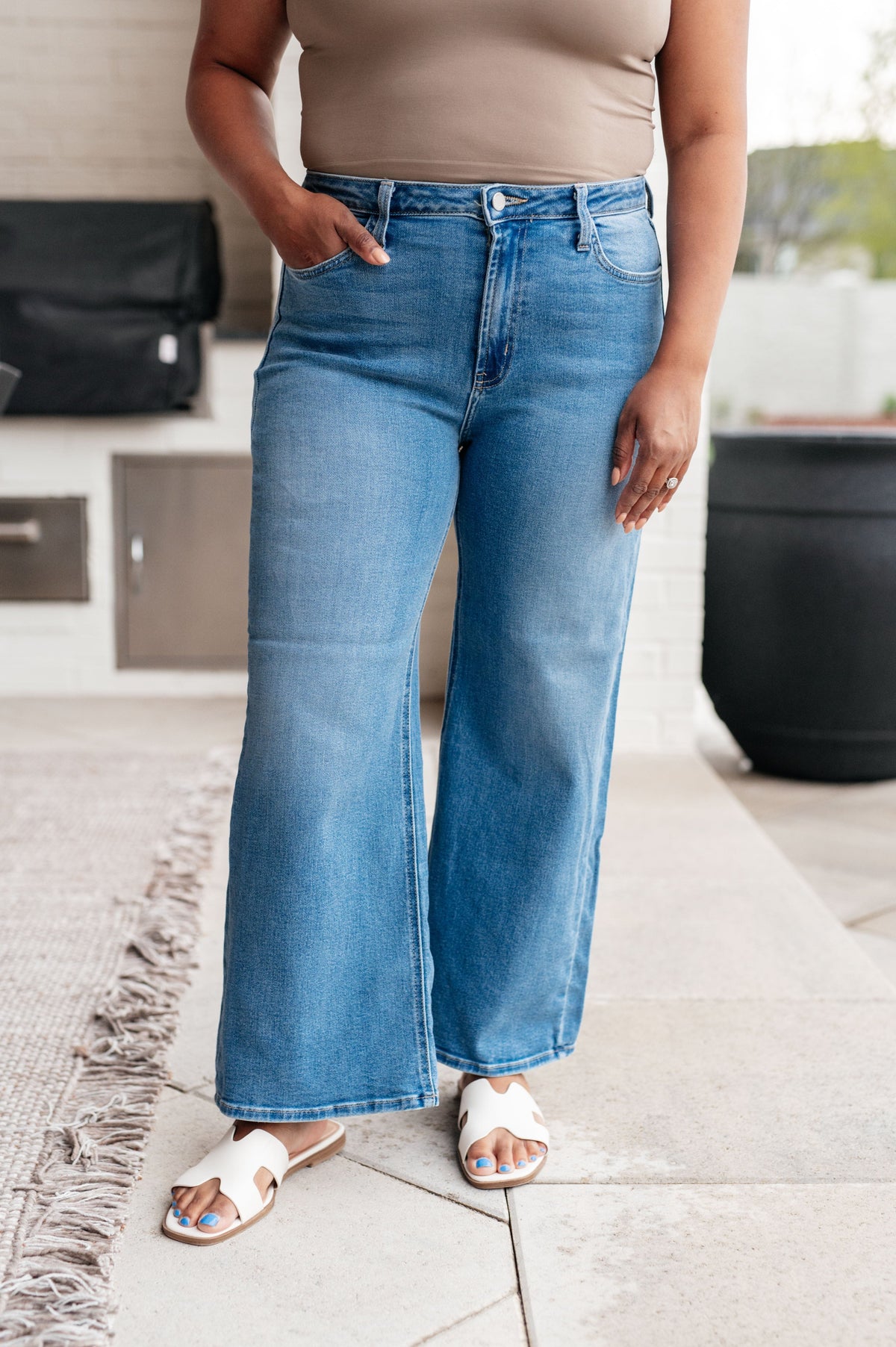 PREORDER: High Rise Wide Leg Jeans in Three Colors-Womens-Stay Foxy Boutique, Florissant, Missouri