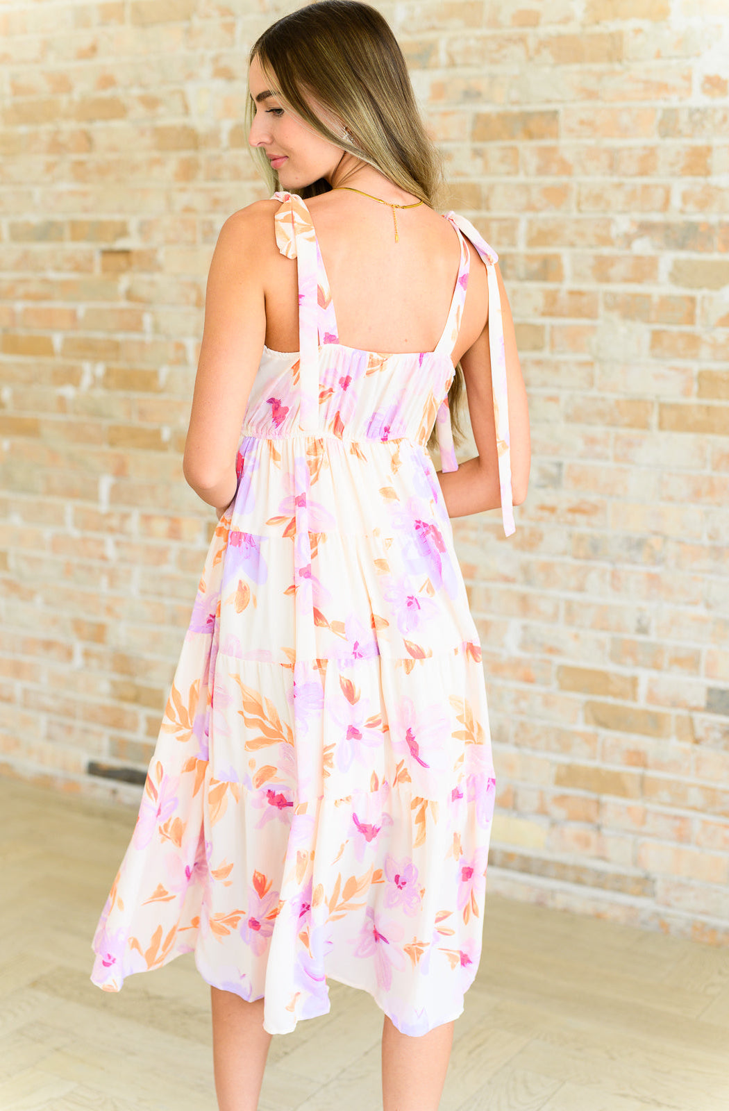 Pastel Petals Floral Midi Dress-Dresses-Stay Foxy Boutique, Florissant, Missouri