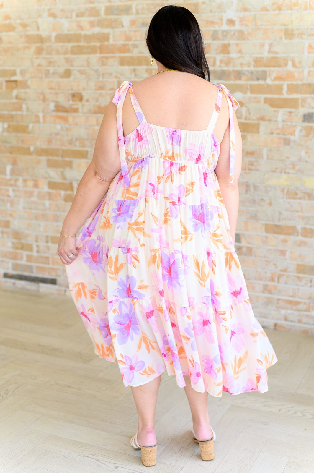 Pastel Petals Floral Midi Dress-Dresses-Stay Foxy Boutique, Florissant, Missouri