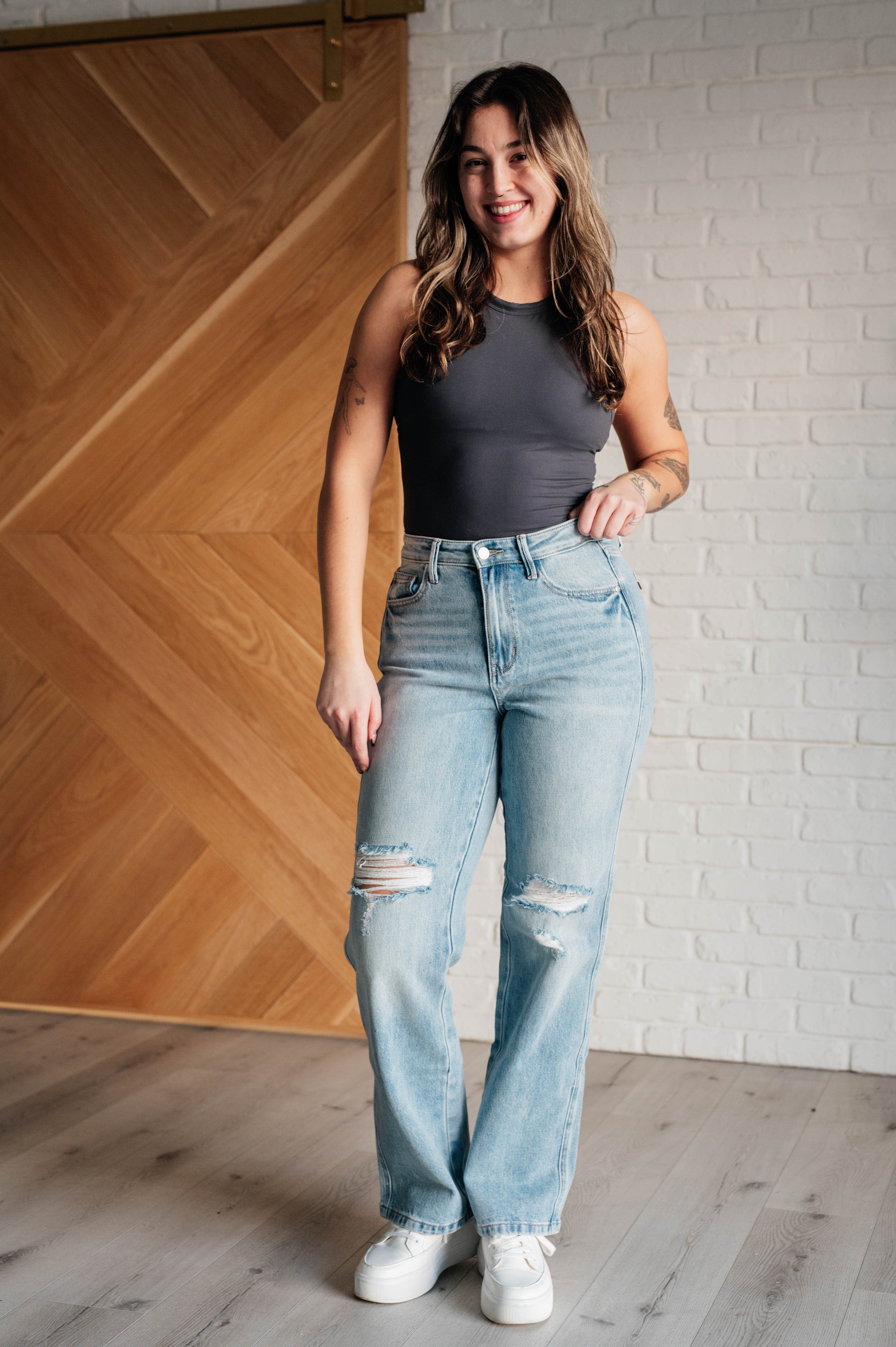 Patricia High Rise Rigid Magic 90's Straight Jeans-Womens-Stay Foxy Boutique, Florissant, Missouri