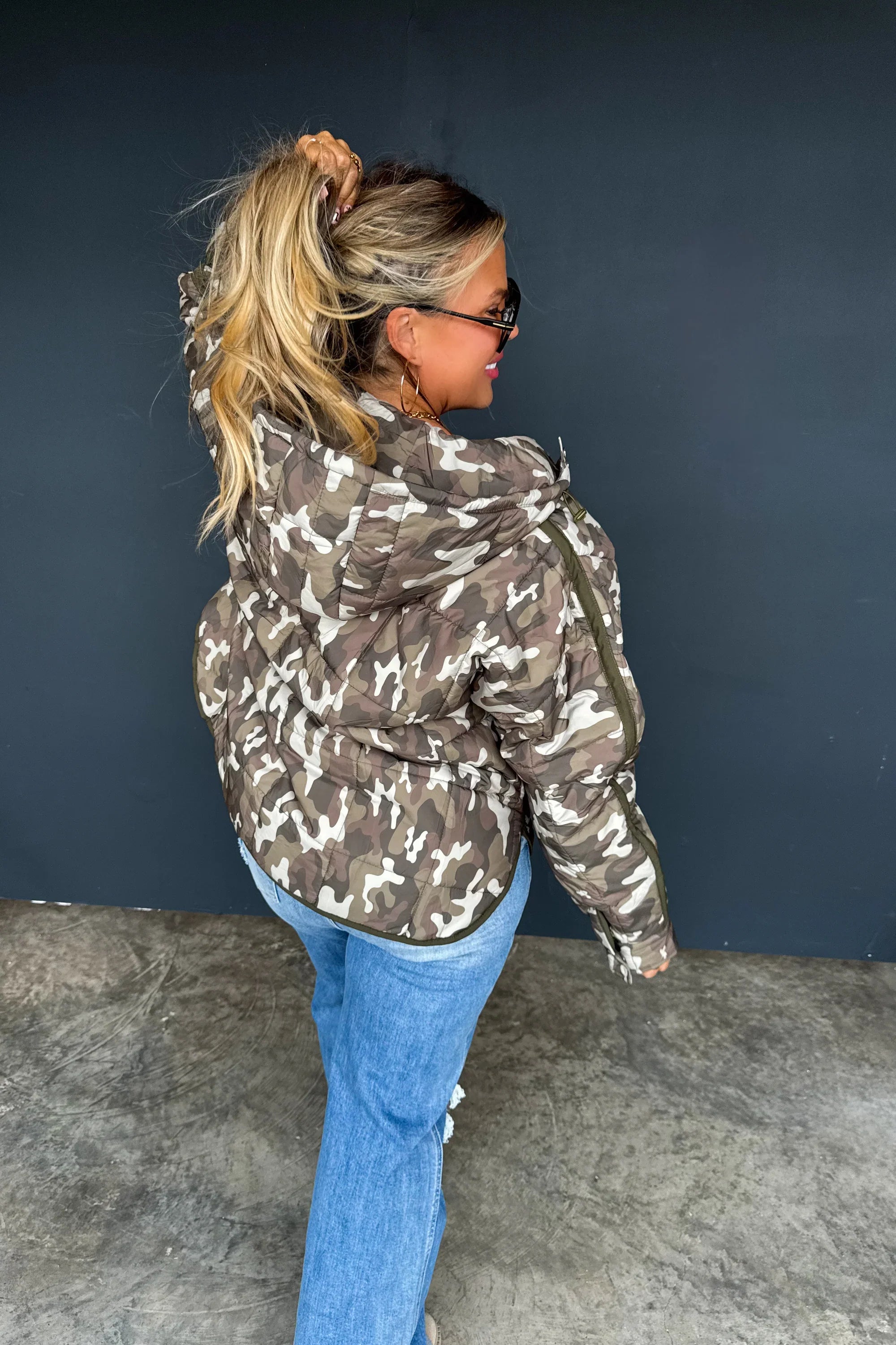 PREORDER: Printed Peyton Puffer Jacket-Womens-Stay Foxy Boutique, Florissant, Missouri