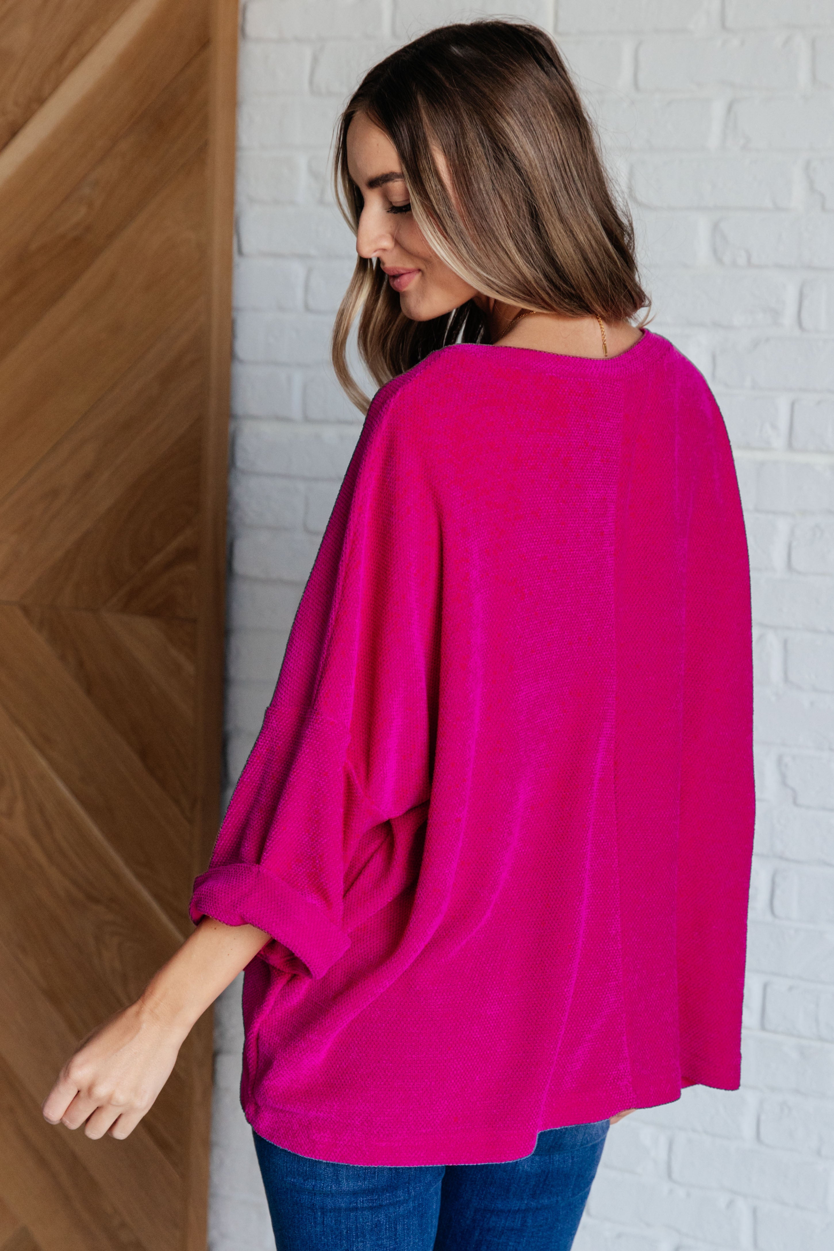 Pink Thoughts Chenille Blouse-Womens-Stay Foxy Boutique, Florissant, Missouri