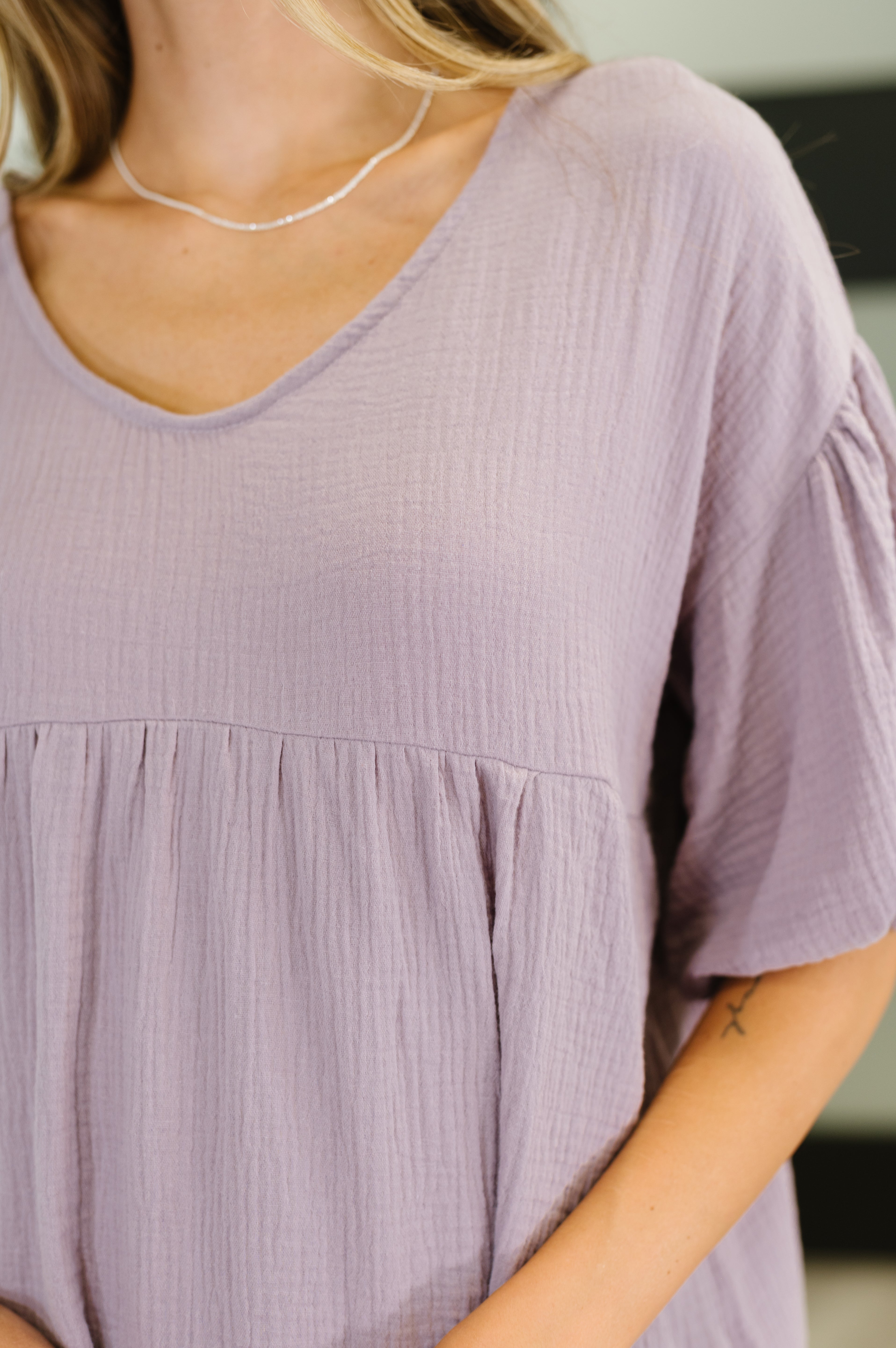 Pleasantly Perfect Bubble Sleeve Peasant Blouse-Blouses-Stay Foxy Boutique, Florissant, Missouri