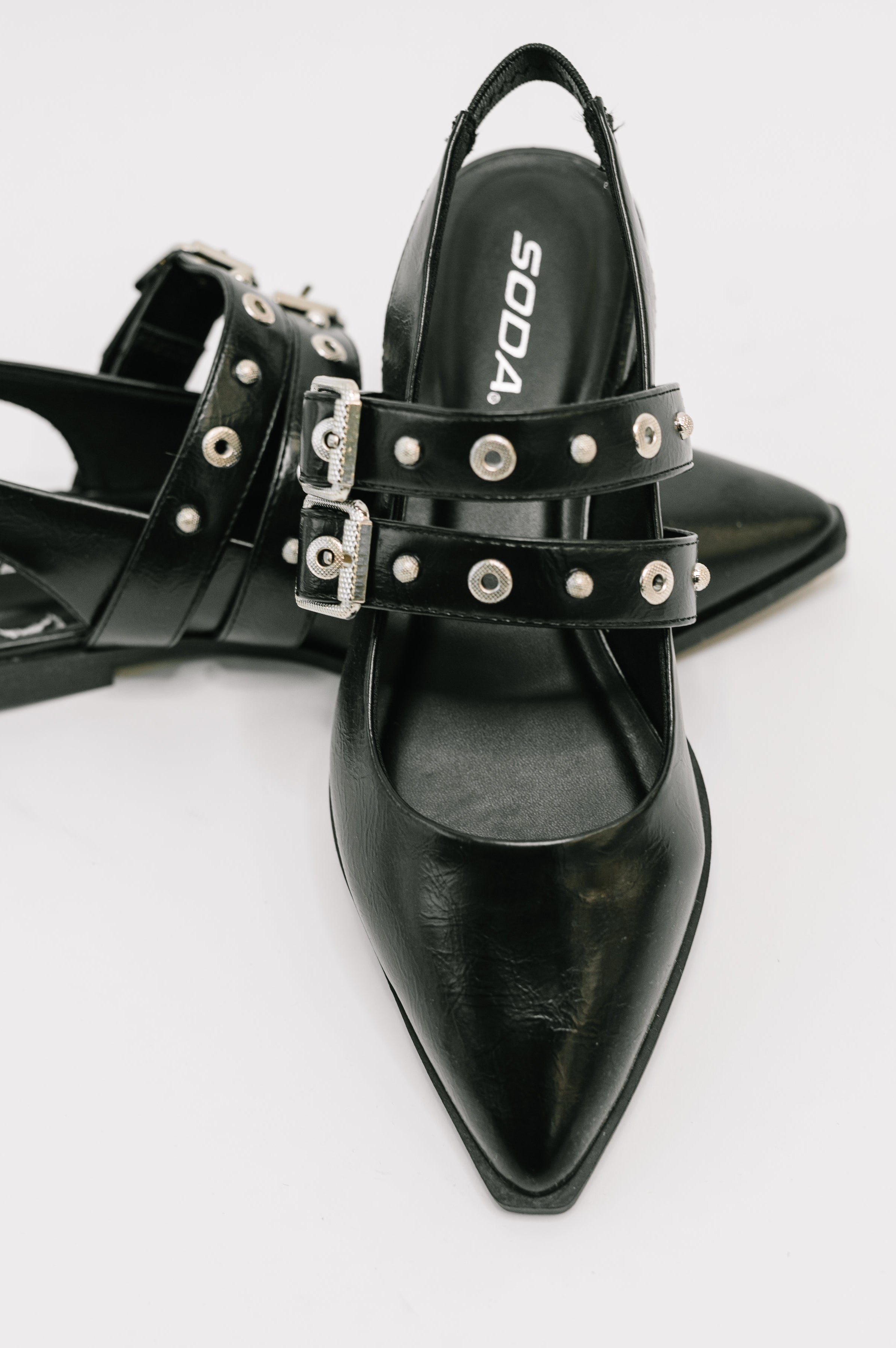 Pop of Color Pointy Toe Slip On in Black-Womens-Stay Foxy Boutique, Florissant, Missouri
