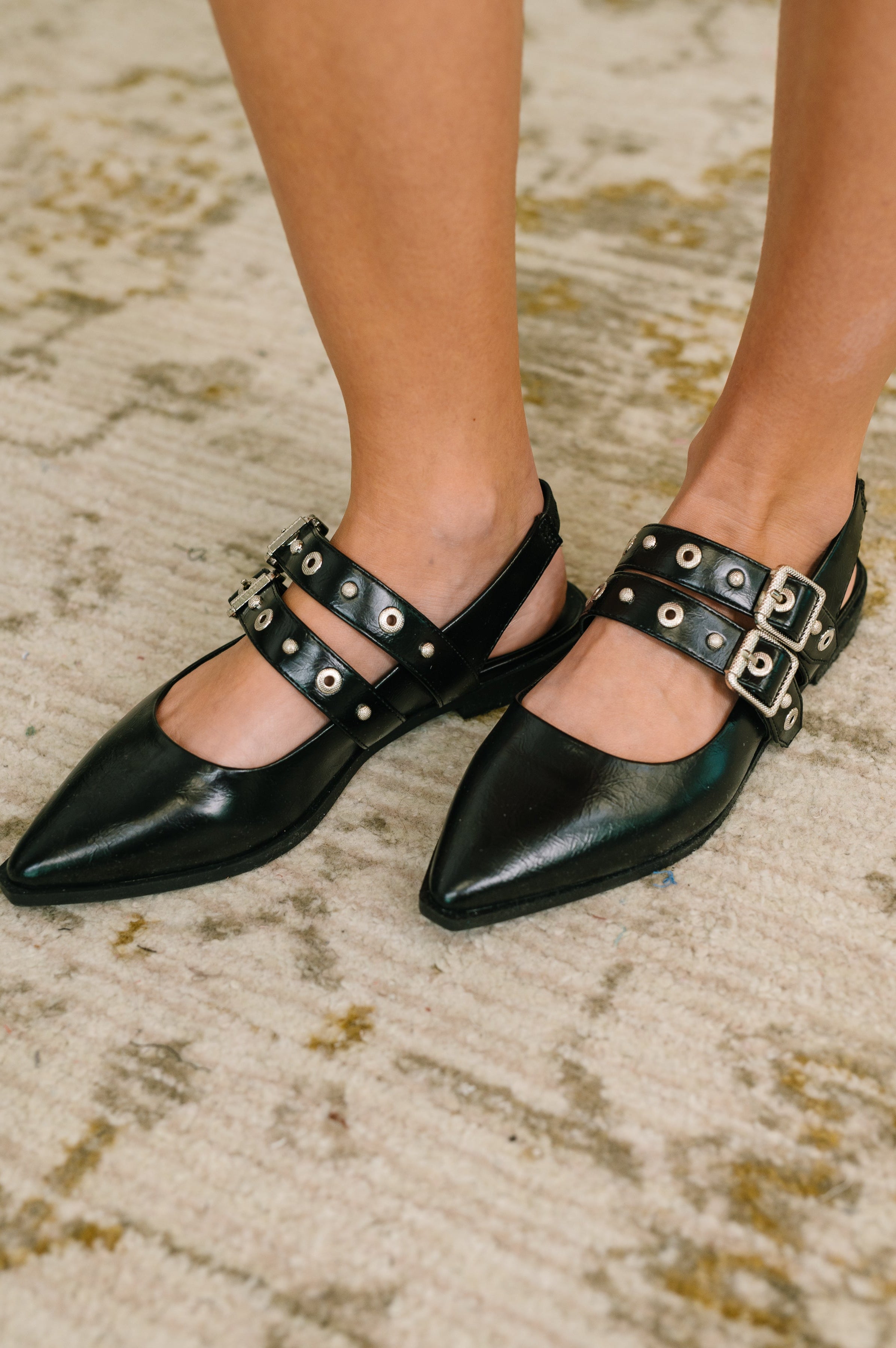 Pop of Color Pointy Toe Slip On in Black-Womens-Stay Foxy Boutique, Florissant, Missouri