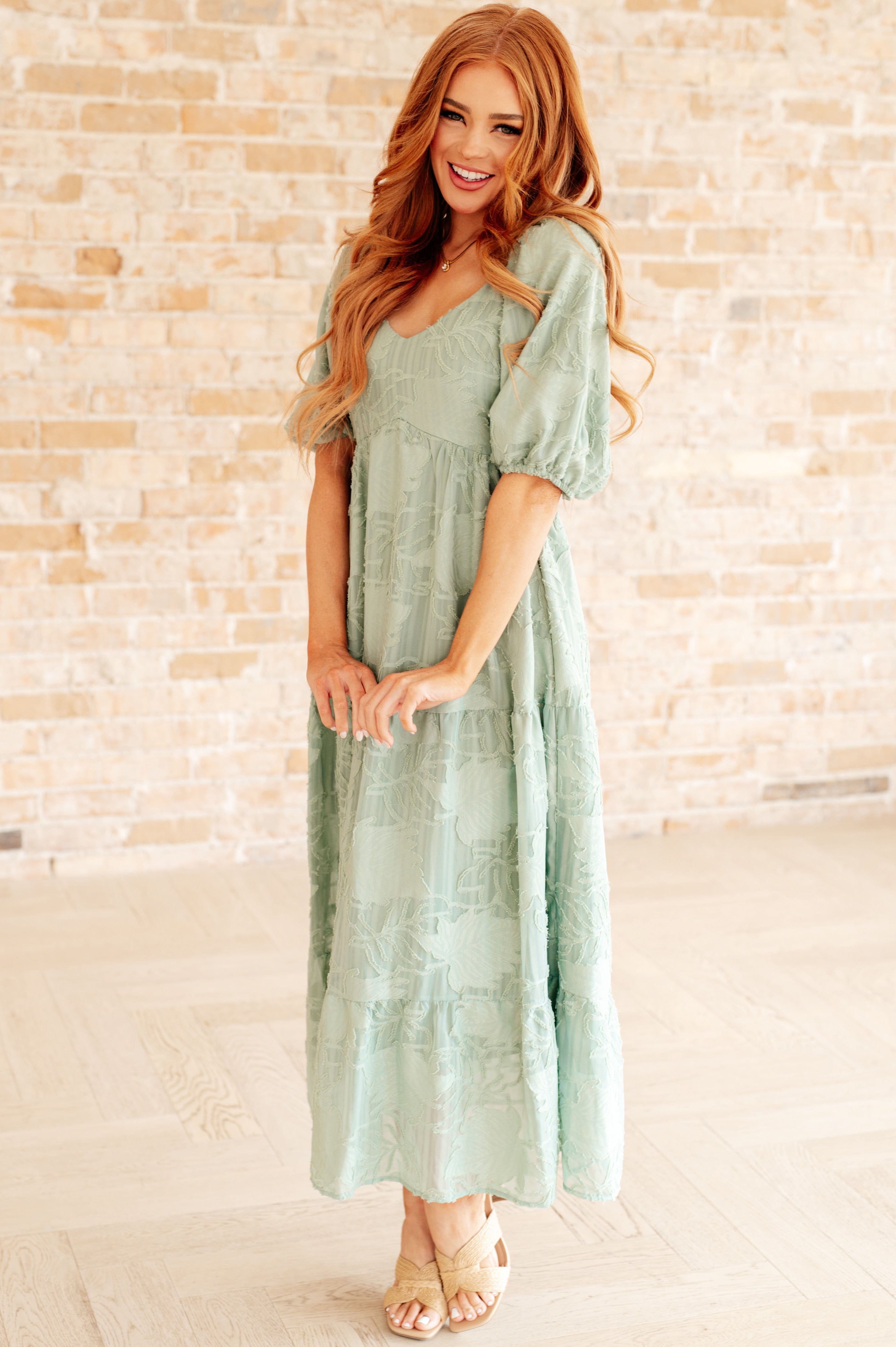 Power of the Babe Tiered Balloon Sleeve Dress-Dresses-Stay Foxy Boutique, Florissant, Missouri
