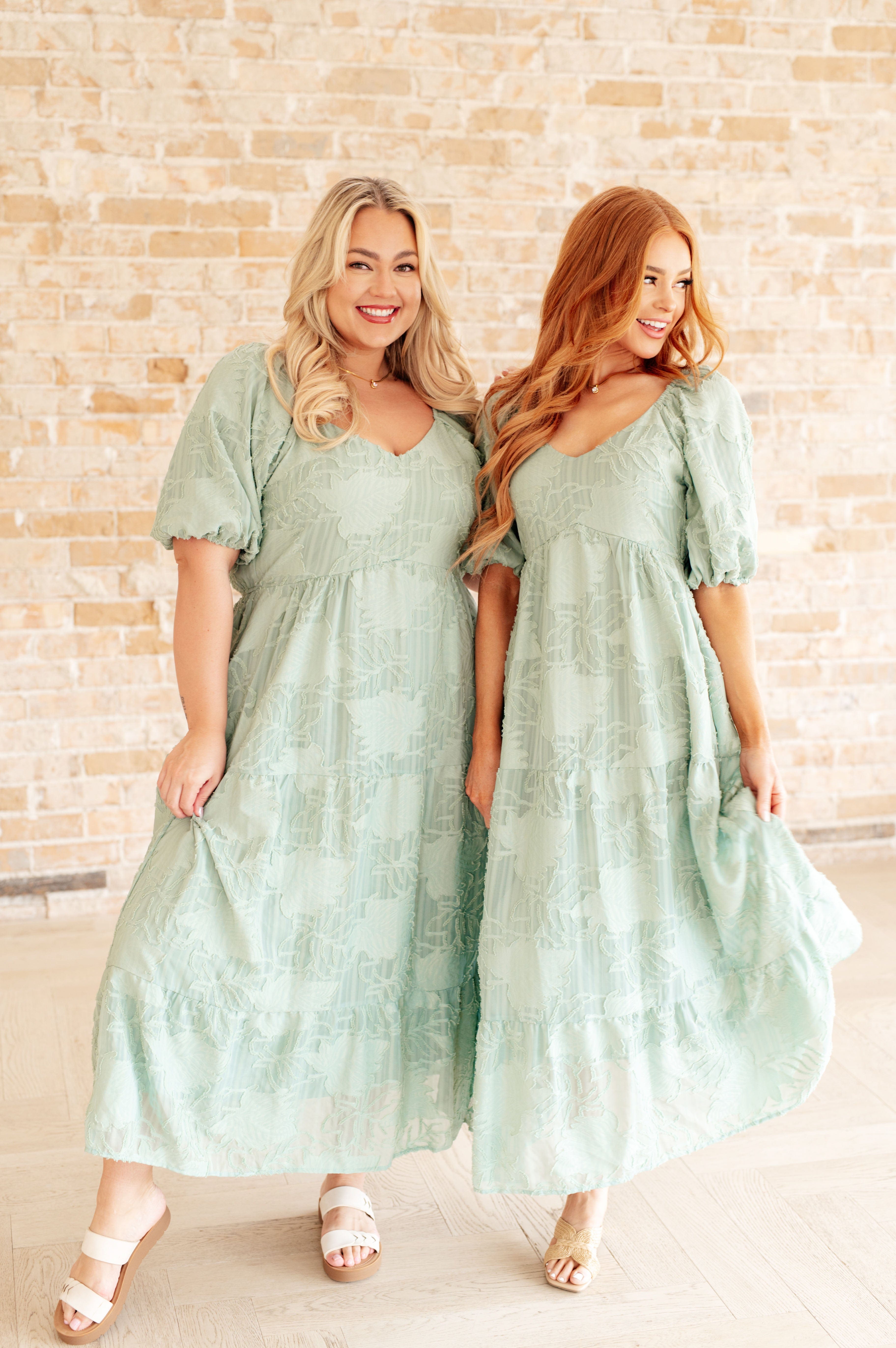 Power of the Babe Tiered Balloon Sleeve Dress-Dresses-Stay Foxy Boutique, Florissant, Missouri
