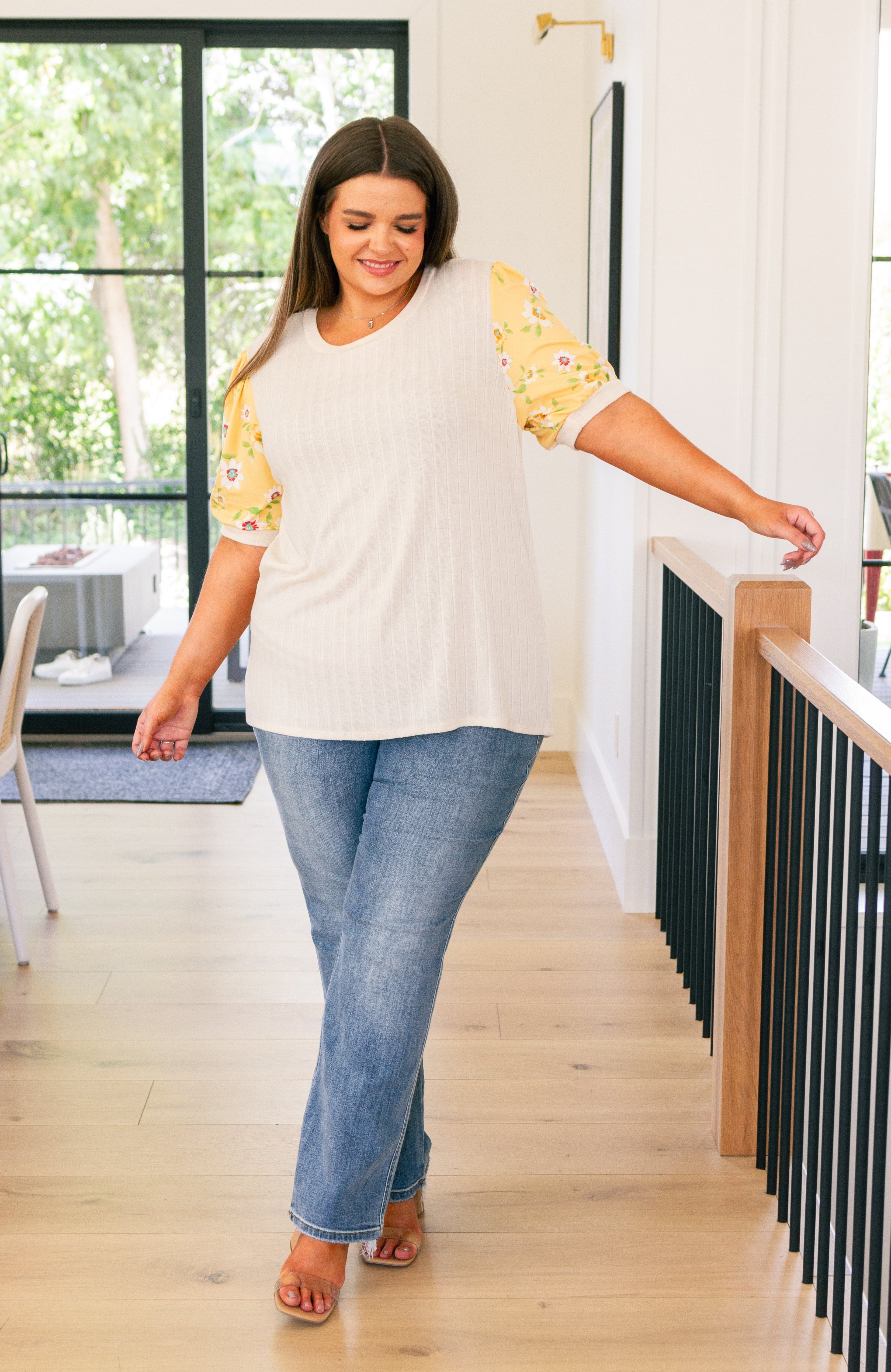 Primrose on Puff Sleeves Top-Tops-Stay Foxy Boutique, Florissant, Missouri