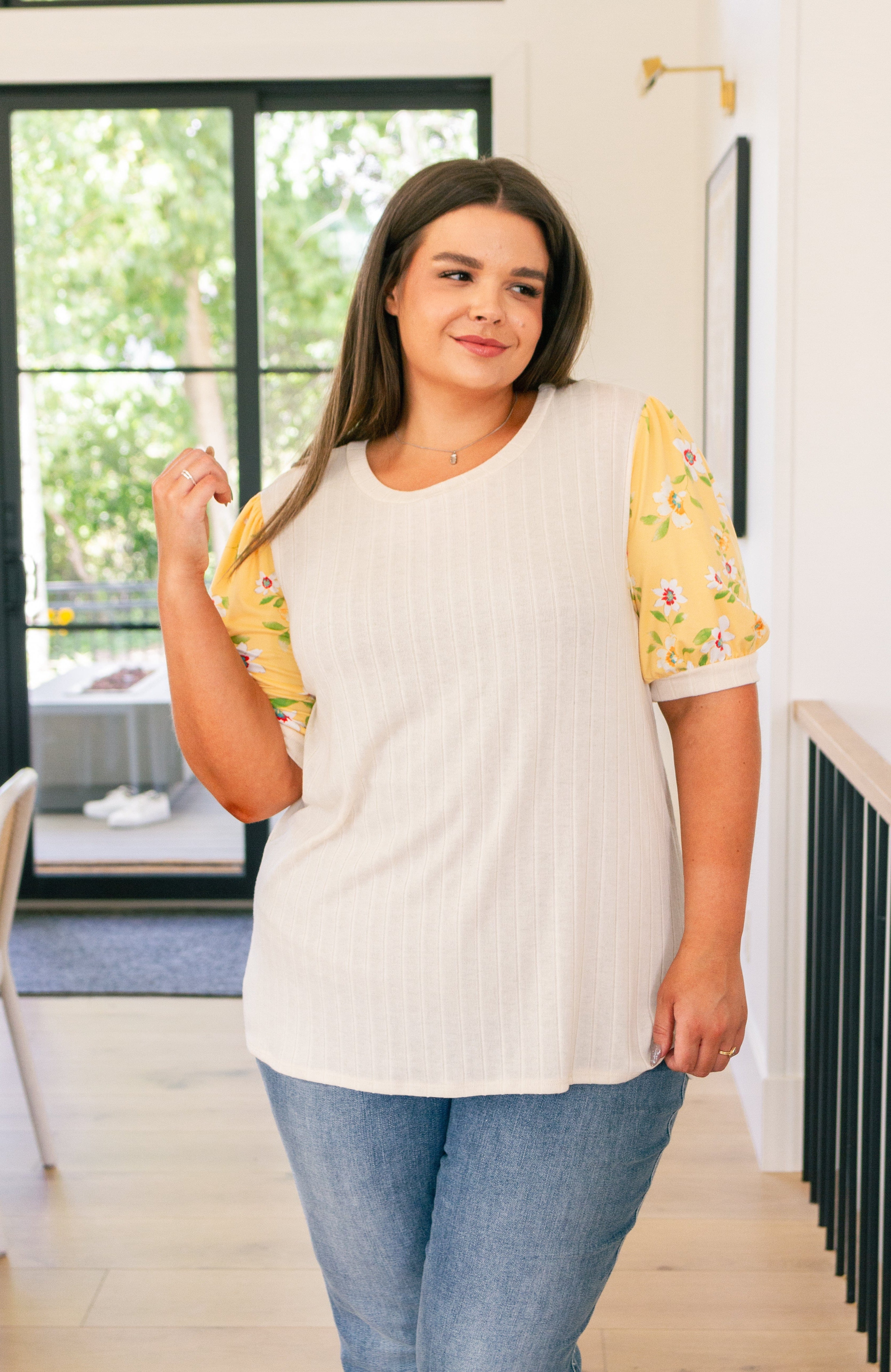 Primrose on Puff Sleeves Top-Tops-Stay Foxy Boutique, Florissant, Missouri