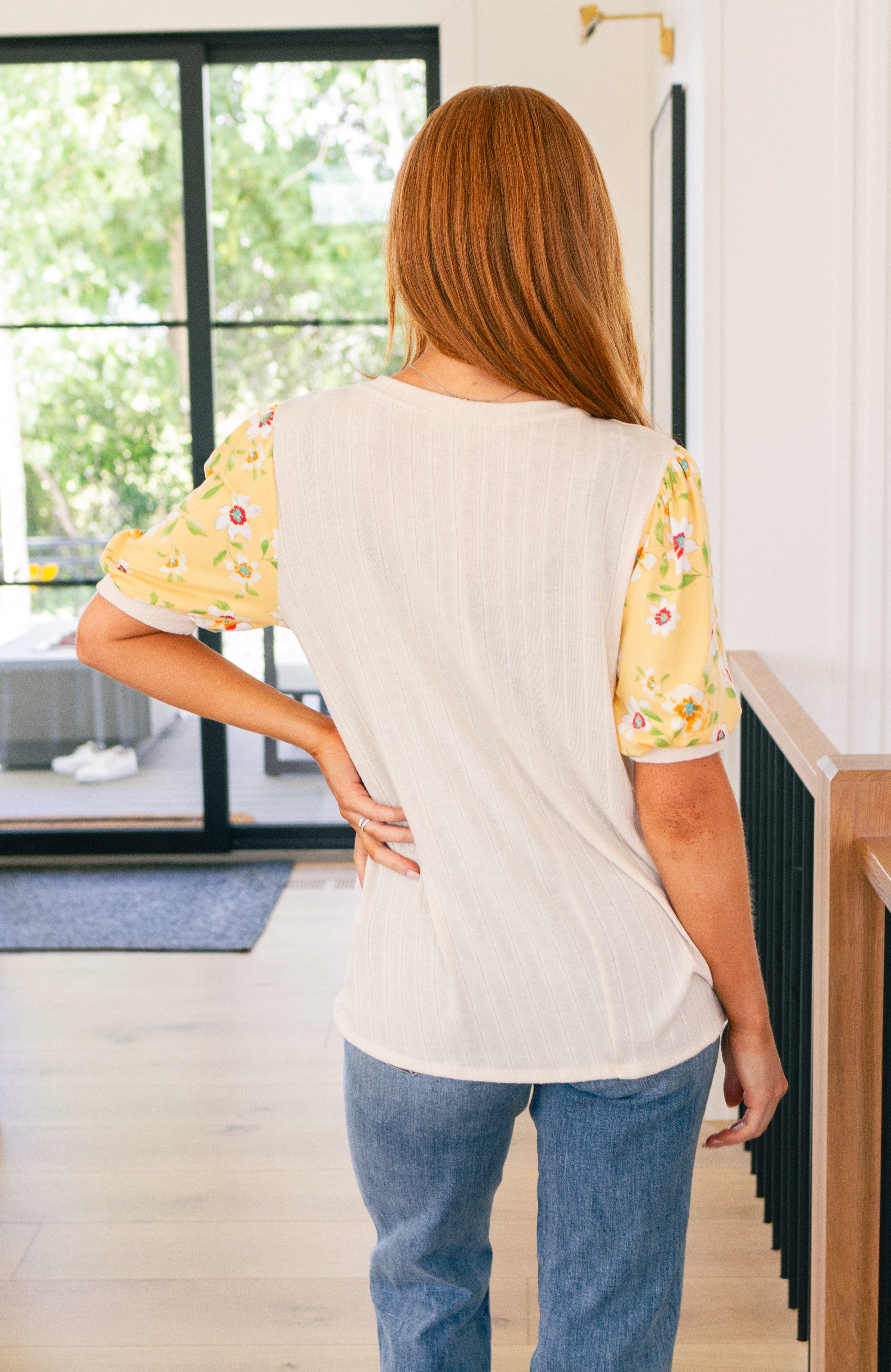 Primrose on Puff Sleeves Top-Tops-Stay Foxy Boutique, Florissant, Missouri