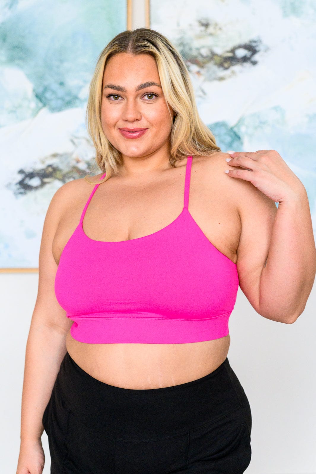 Pump Up the Jam Tank in Sonic Pink-Athleisure-Stay Foxy Boutique, Florissant, Missouri