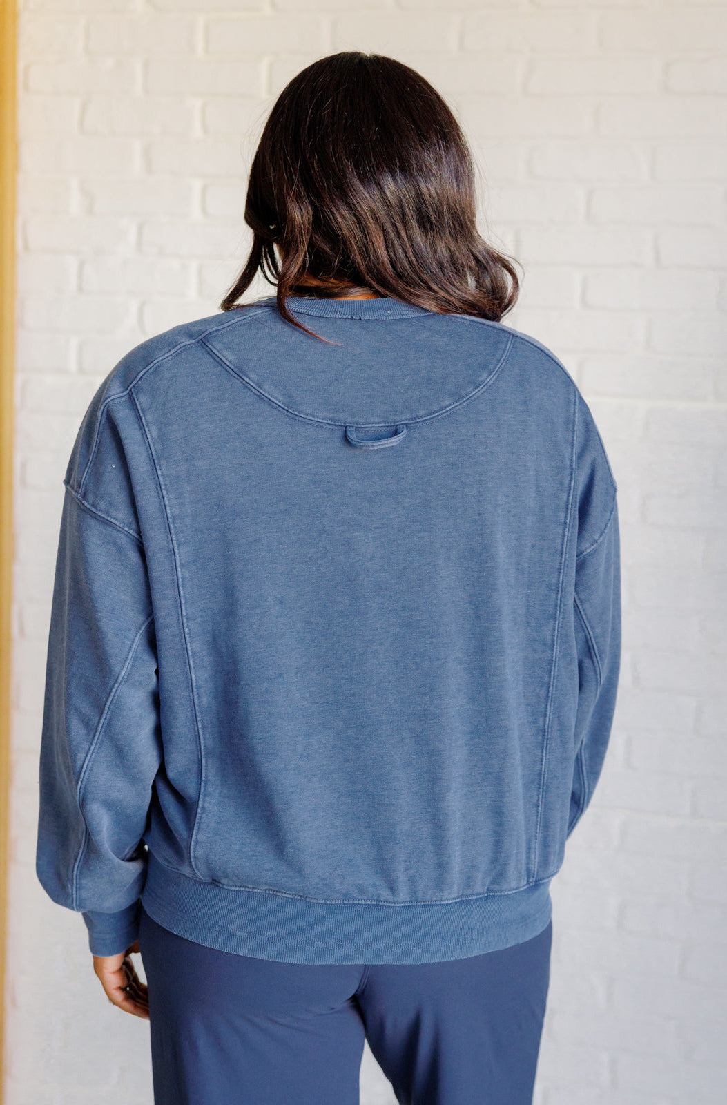 Quick Fix Mineral Wash Crew Neck Pullover in Psychic-Tops-Stay Foxy Boutique, Florissant, Missouri