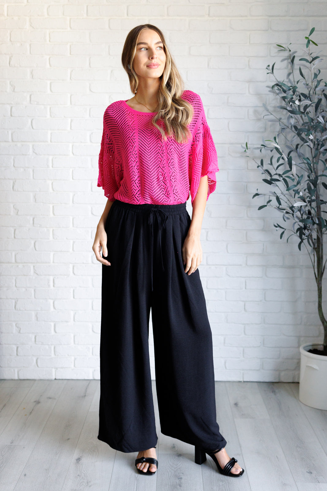 Rather Eventful Open Knit Top-Tops-Stay Foxy Boutique, Florissant, Missouri