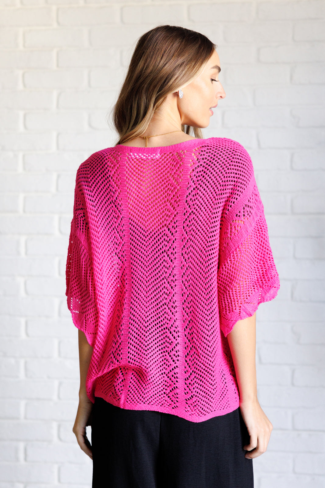 Rather Eventful Open Knit Top-Tops-Stay Foxy Boutique, Florissant, Missouri